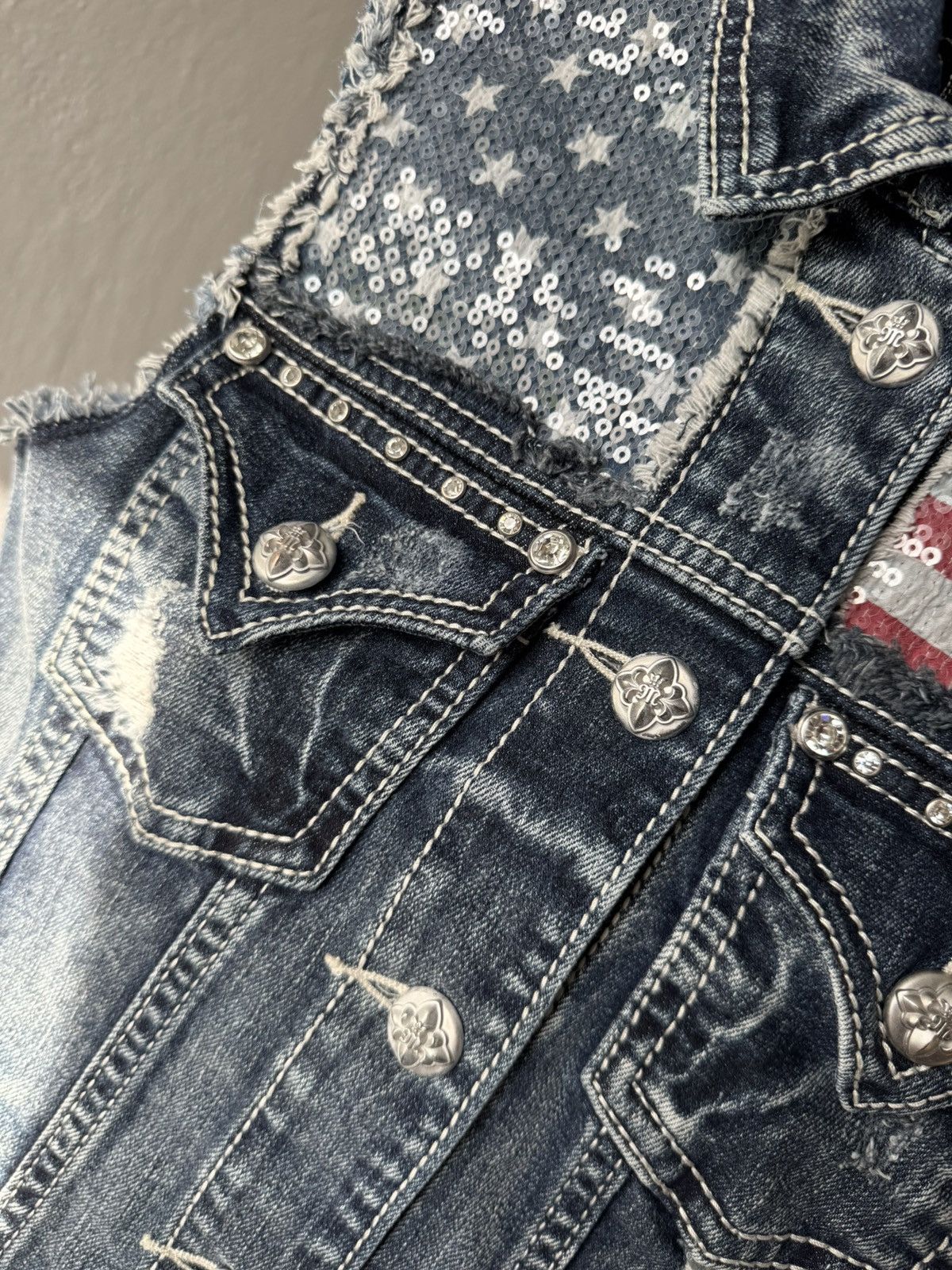 If Six Was Nine × Japanese Brand × Miss Me Miss Me Denim Vest Jacket Japanese y2k cowboy beyonce style Size S / US 4 / IT 40 - 7 Thumbnail