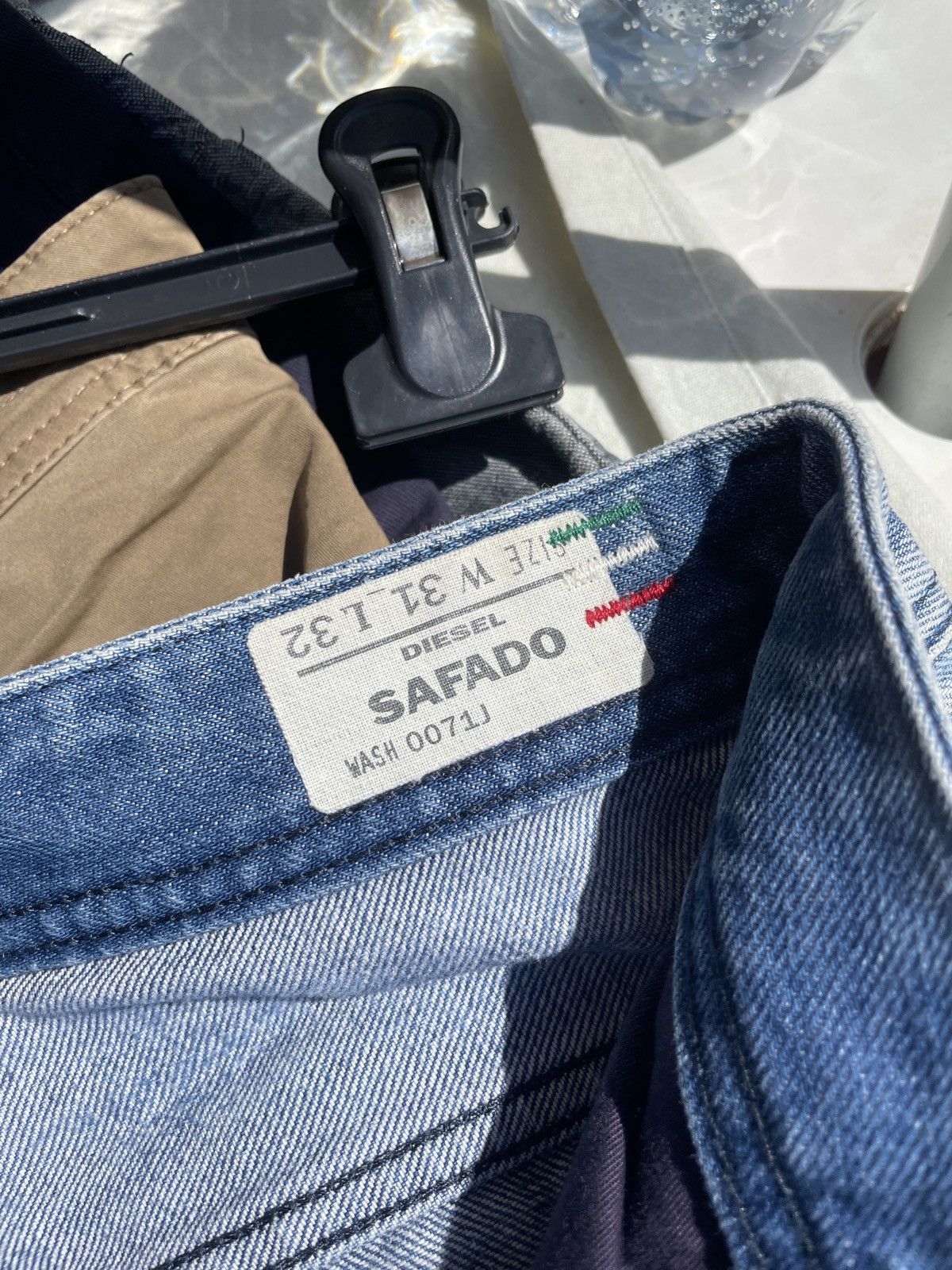 Diesel Men’s DIESEL SAFADO DISTRESSED DENIM BLUE JEANS SIZE 31/32 Size US 31 - 12 Thumbnail