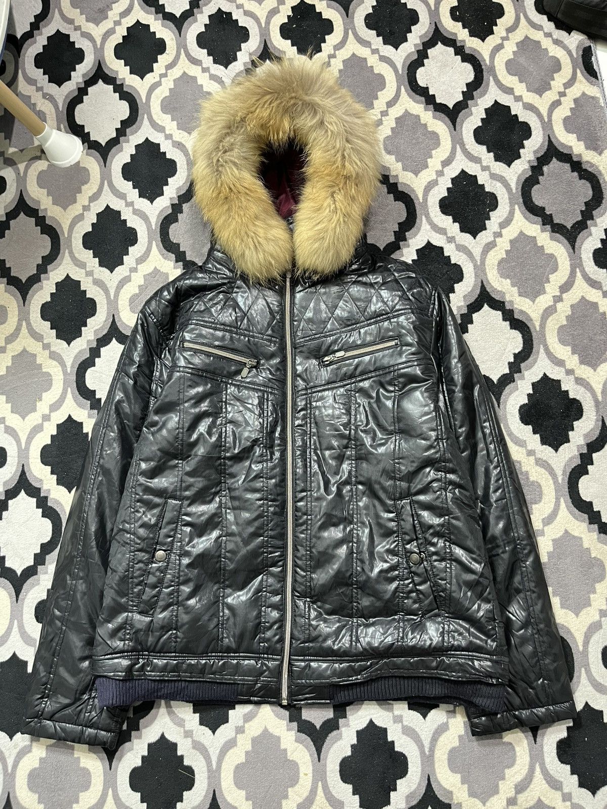 Spinash Spinach faux fur punk puffer jacket Size US L / EU 52-54 / 3 - 1 Thumbnail