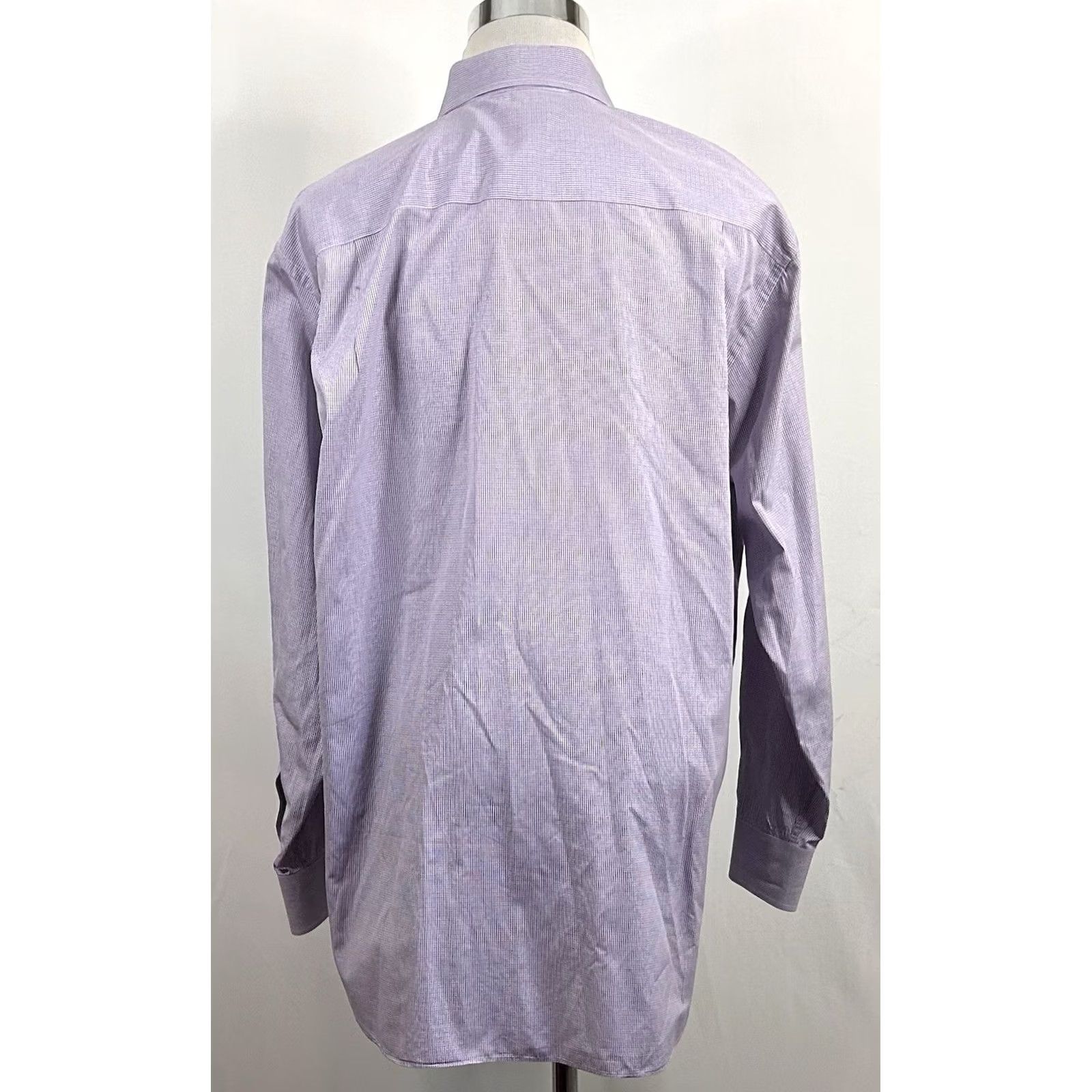 David Donahue David Donahue Dress Shirt 17.5 34/35 Plaid Cotton Regular Fit Multicolor Men Shirt Size 48R - 5 Thumbnail