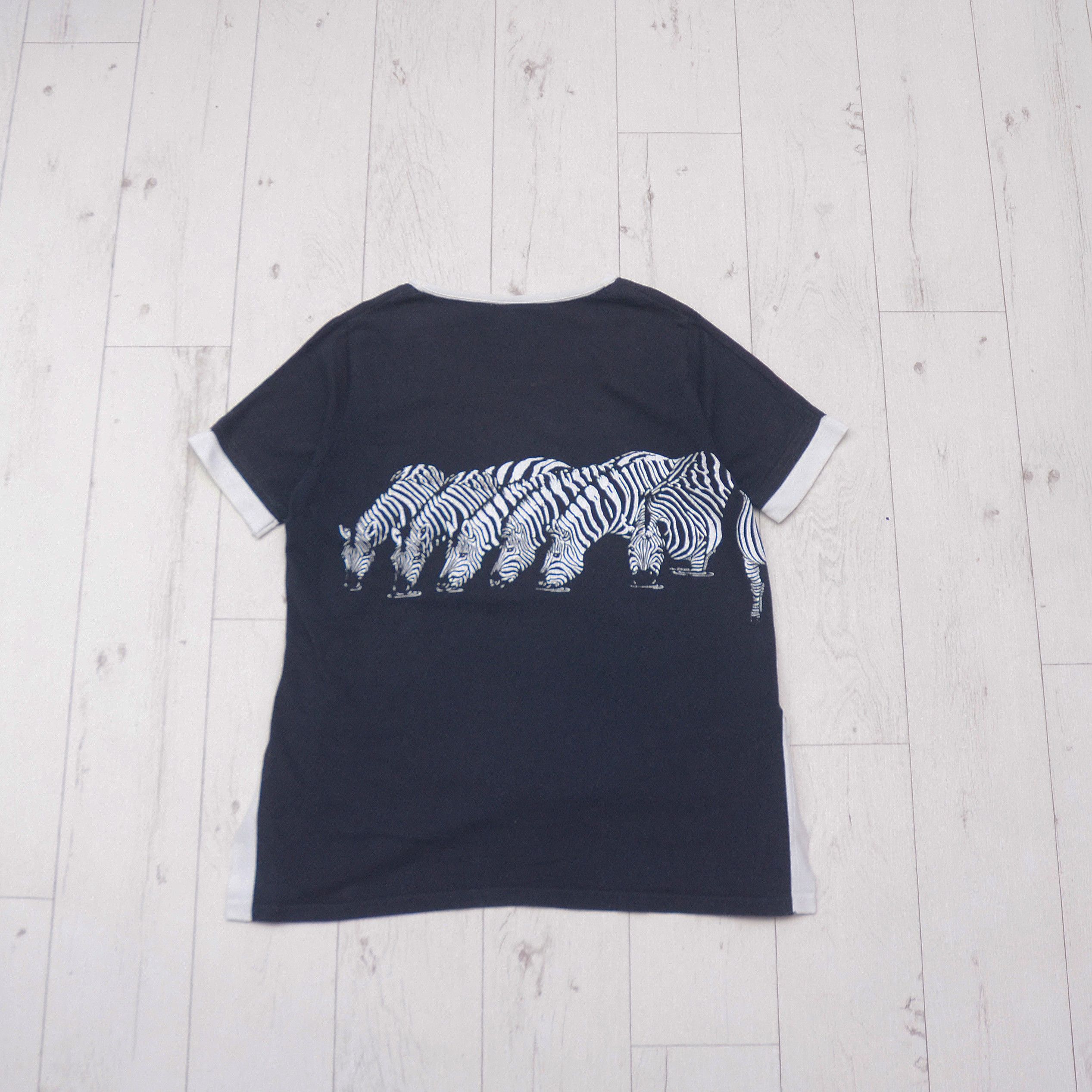 Vintage Vintage 80s Harlequin Zebras Single Stitch Rare T-shirt USA Size US M / EU 48-50 / 2 - 2 Thumbnail