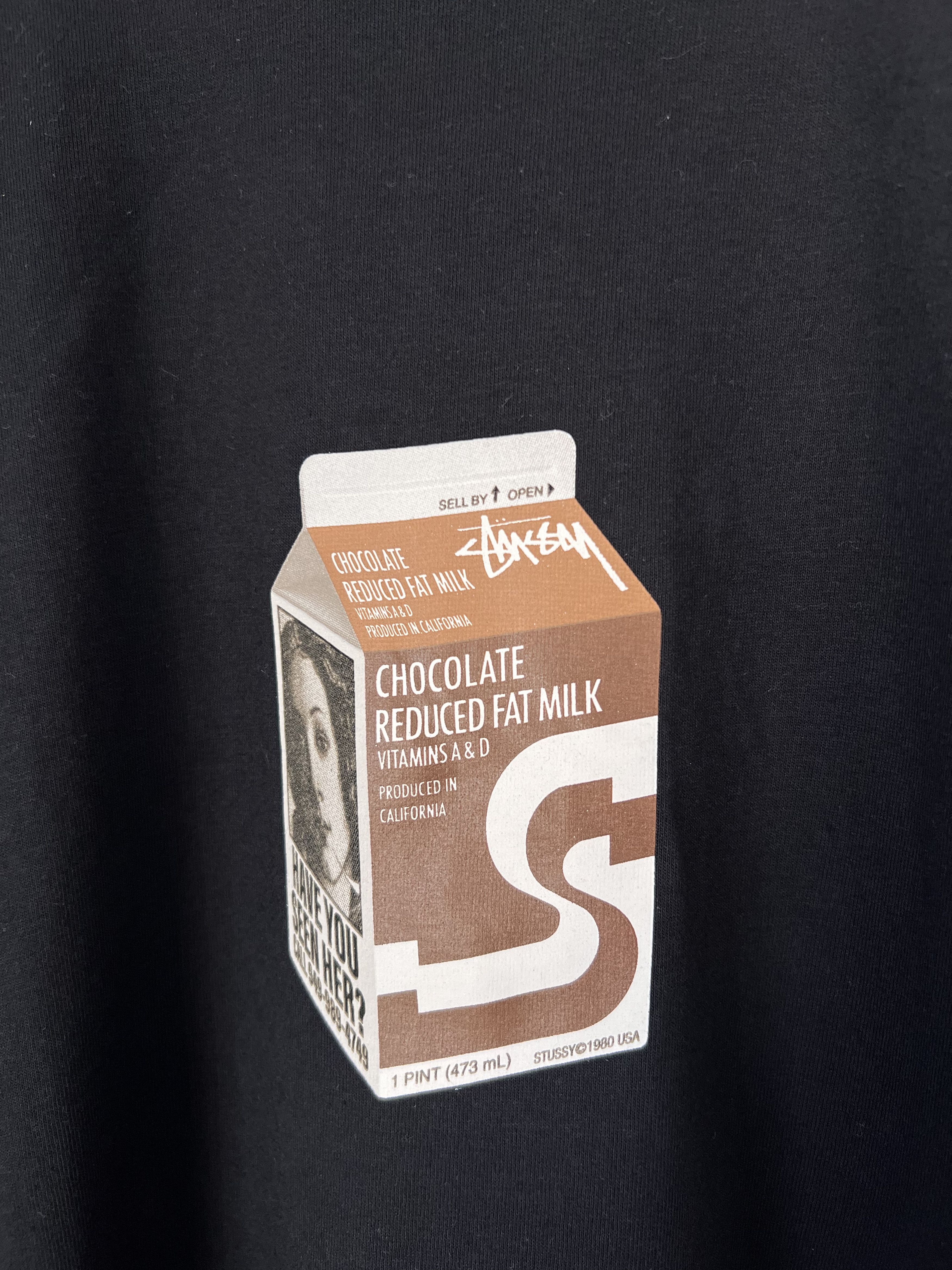 Stussy Stussy Milk Carton Tee in Black Size US L / EU 52-54 / 3 - 3 Thumbnail