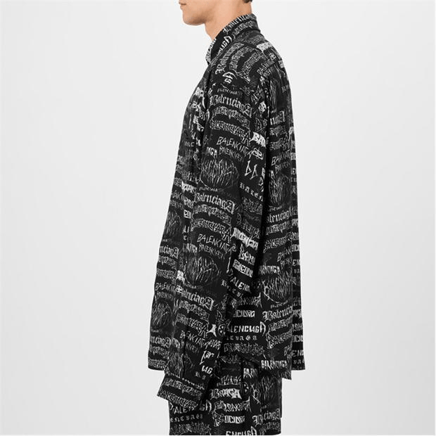 Balenciaga Metal Printed Shirt Size US S / EU 44-46 / 1 - 3 Thumbnail