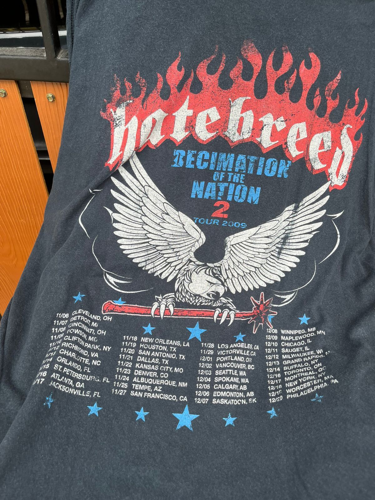 Band Tees Band Tees HateBreed Decimation of Nation Tour 2009 tee shirt Size US XL / EU 56 / 4 - 4 Thumbnail