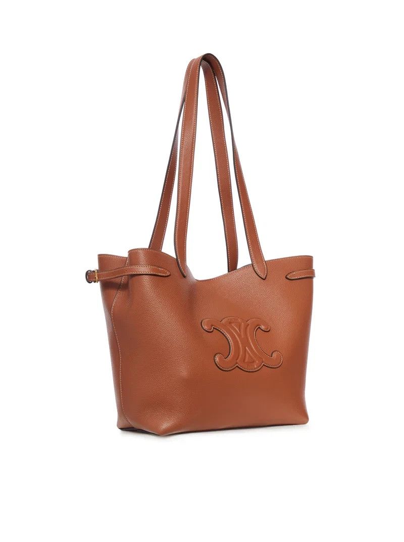 Celine CELINE Cabas Small Tan Grained Leather Tote N&A Size ONE SIZE - 2 Thumbnail
