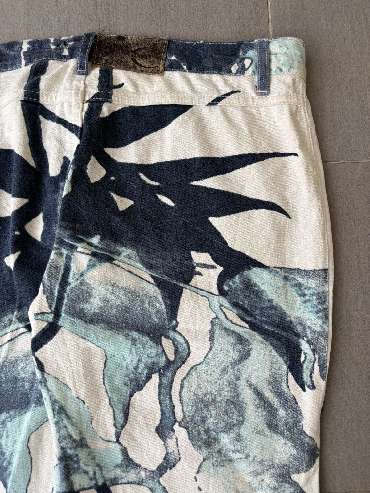 Roberto Cavalli 2000s Abstract Watercoloured Print Pants Size US 32 / EU 48 - 7 Thumbnail