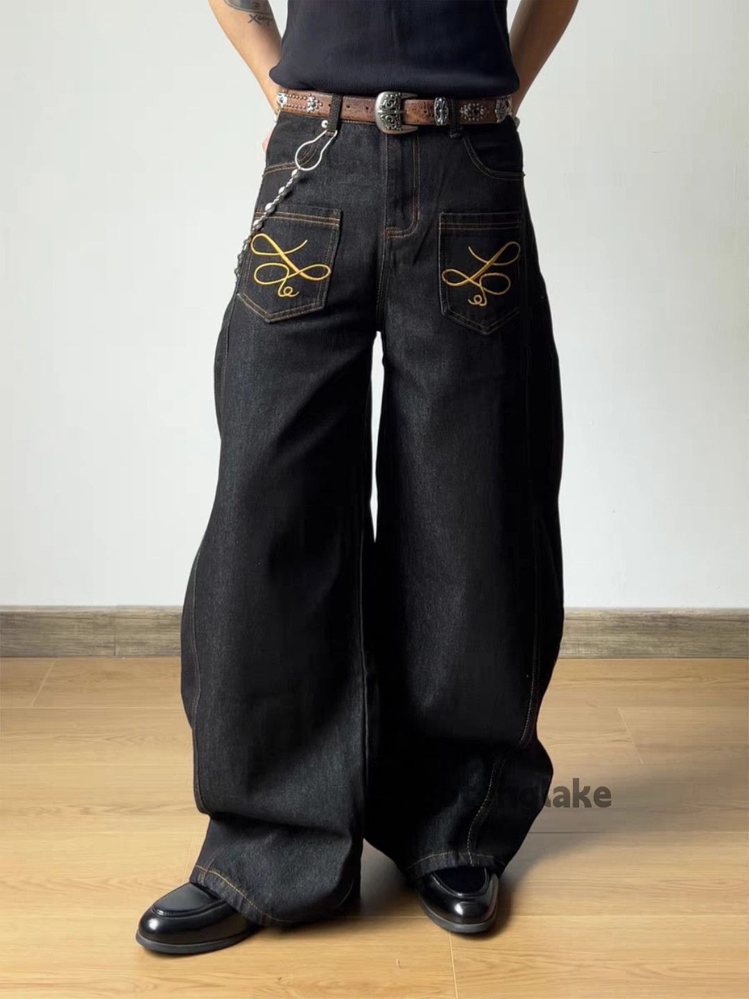 Jean xz utility skate hiphop loose baggy flared cargo jeans Size US 26 / EU 42 - 8 Thumbnail
