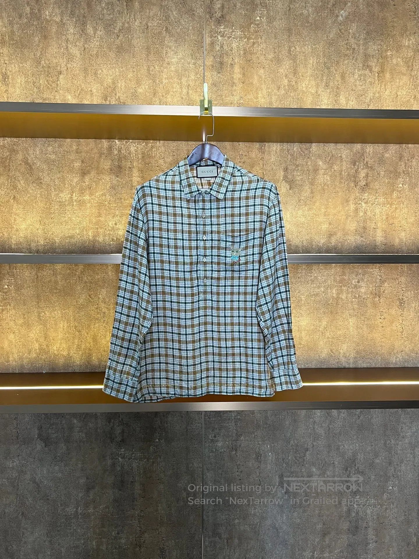 Gucci Guicci Kitten plaid linen shirt| Size XS / US 0-2 / IT 36-38 - 1 Thumbnail