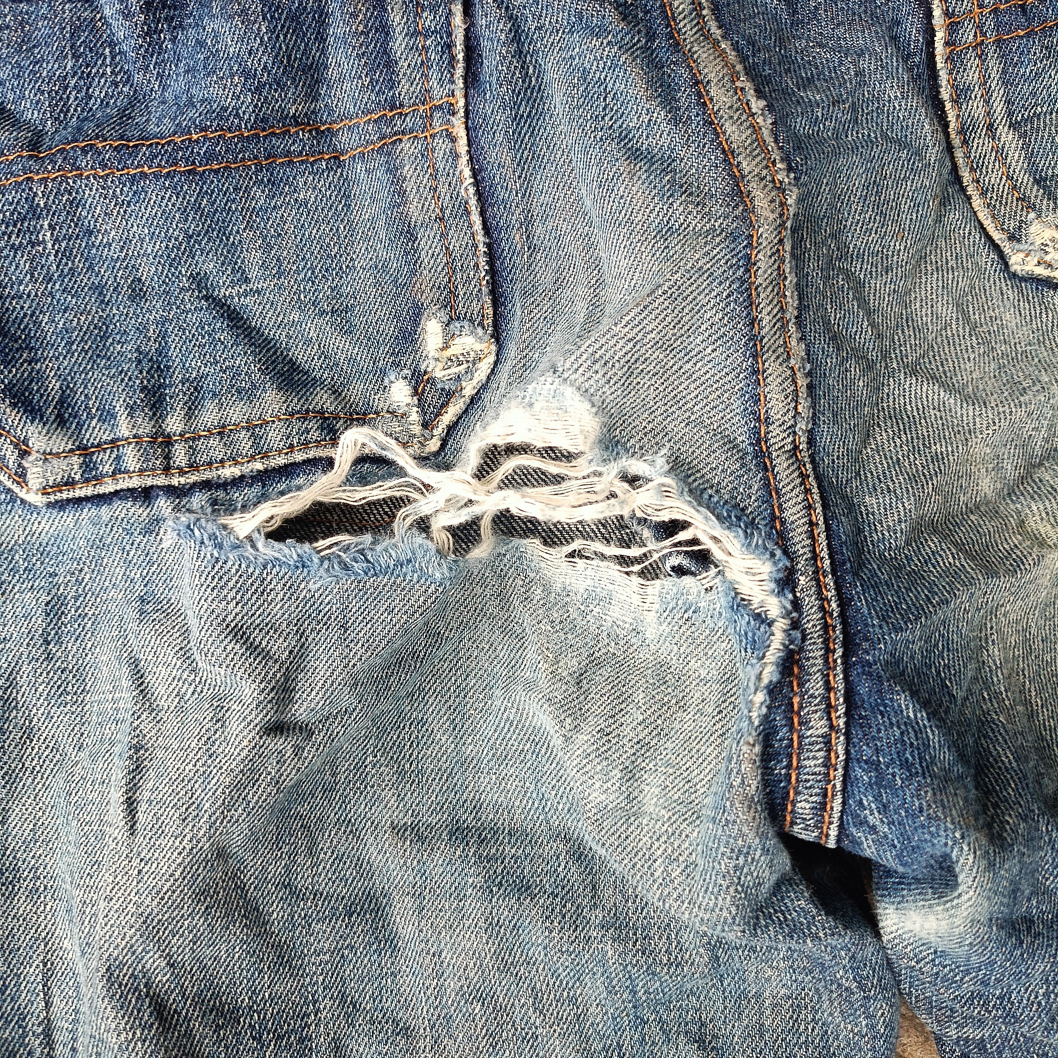 Japanese Brand Distressed boot Cut Vintage Big John Size 29" - 19 Thumbnail