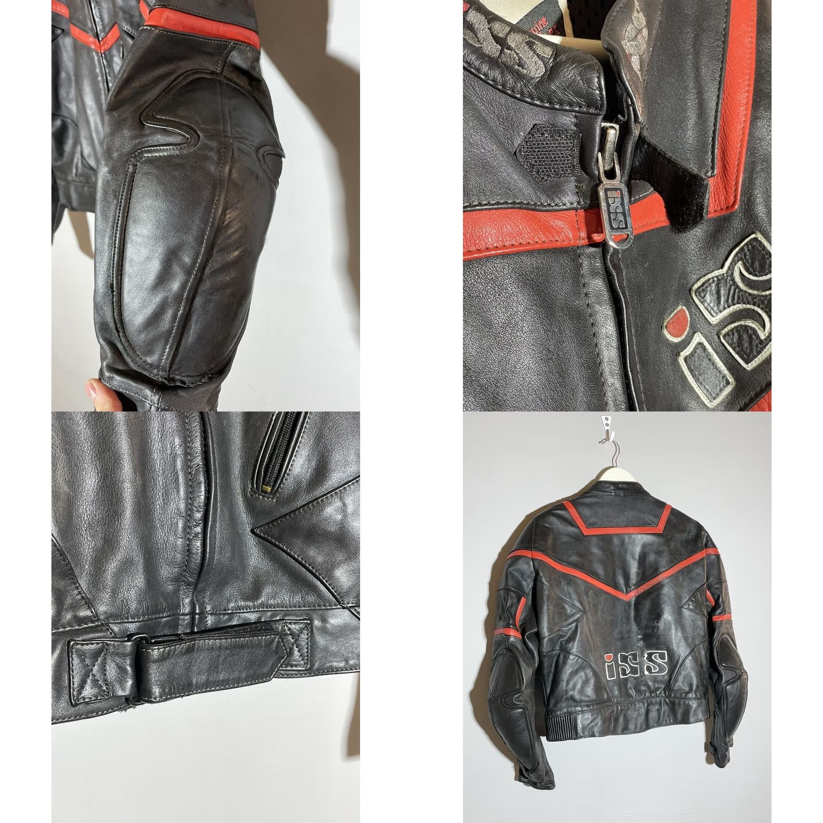 Vintage VINTAGE Patchwork IXS Leather Jacket Motorcycle Mens Regular Size M Black Size US M / EU 48-50 / 2 - 8 Thumbnail