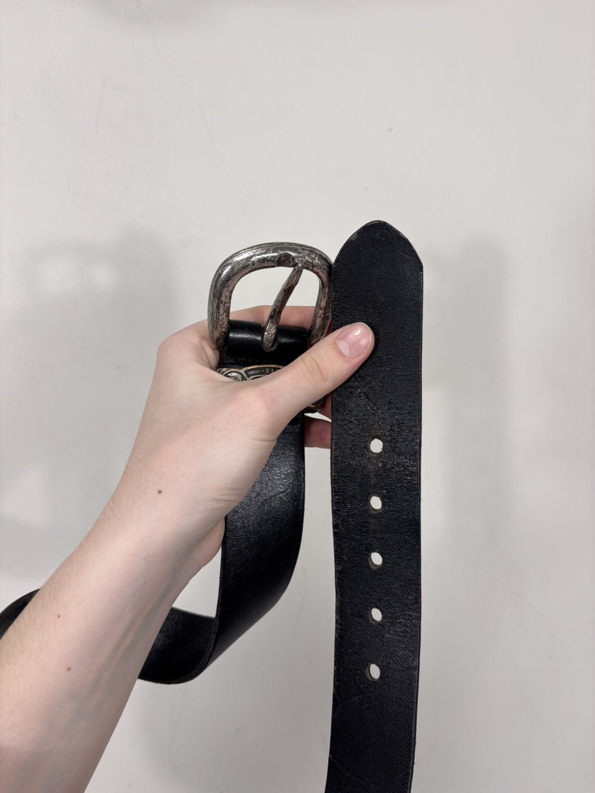 Diesel Vintage Diesel Spare Parts Y2K Black Leather Belt Size ONE SIZE - 5 Thumbnail