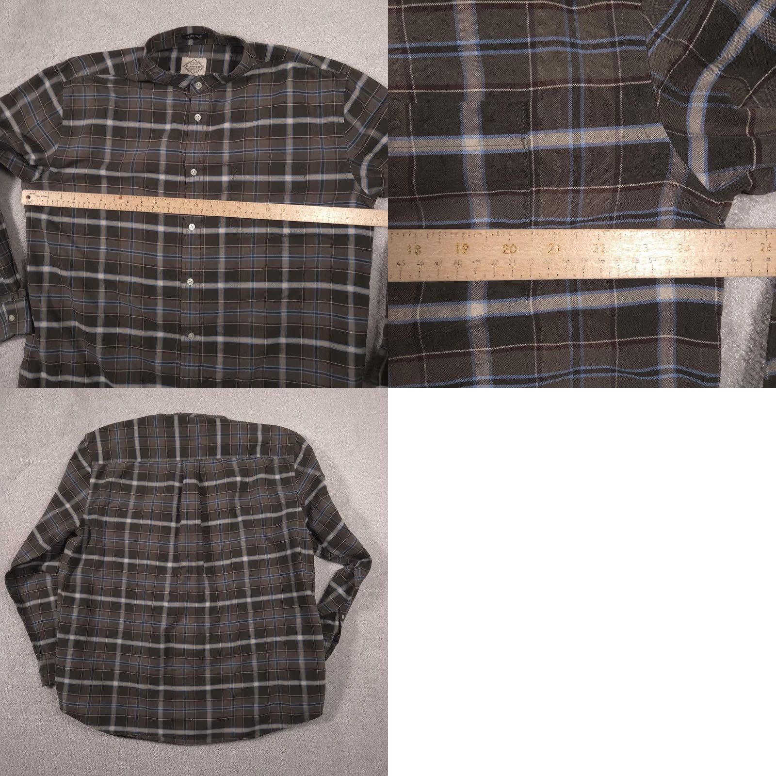 Vintage St. Johns Bay Shirt Mens XL Brown Plaid Button Front Long Sleeve Easy Care Casual Size US XL / EU 56 / 4 - 8 Thumbnail