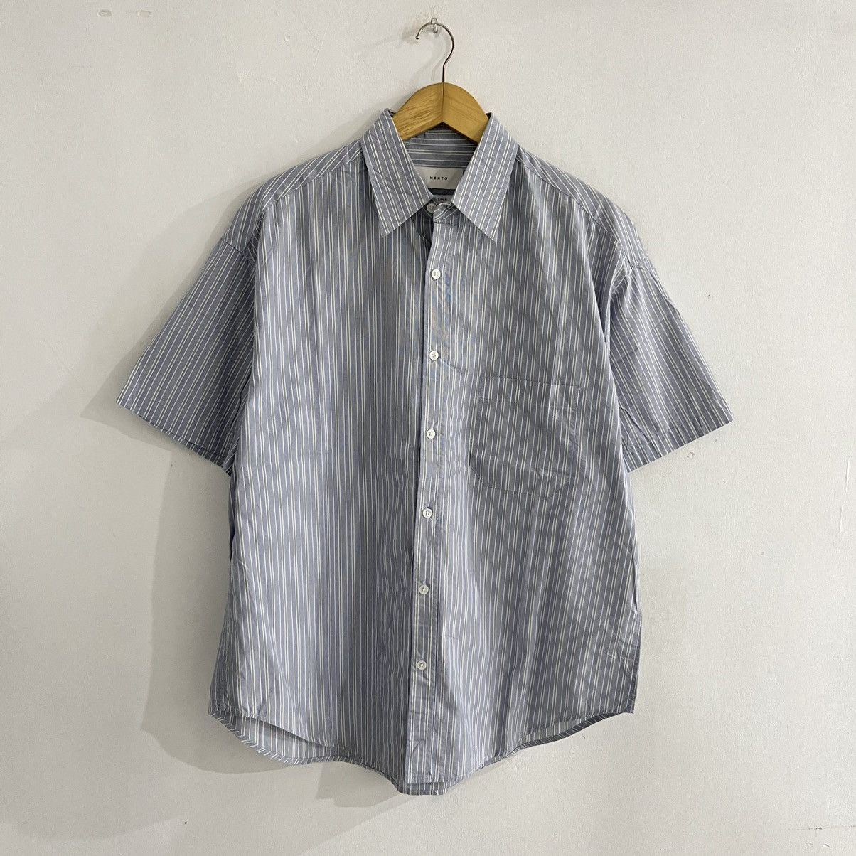 Japanese Brand Mento - Striped Shirt Size US L / EU 52-54 / 3 - 1 Thumbnail