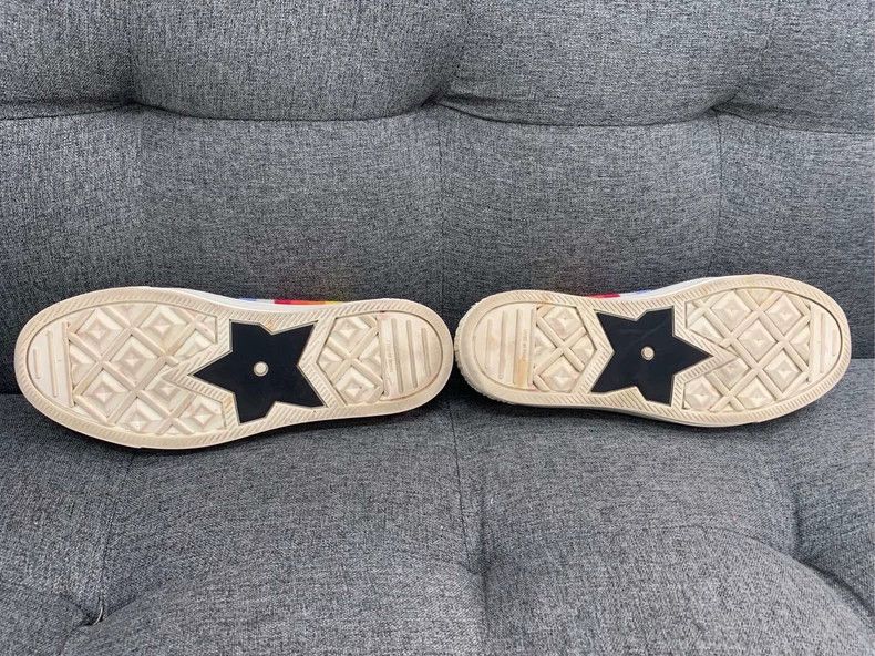 Dior Dior Size 37.5 Rainbow color block canvas lace-up casual s Size US 5 / EU 37 - 7 Thumbnail