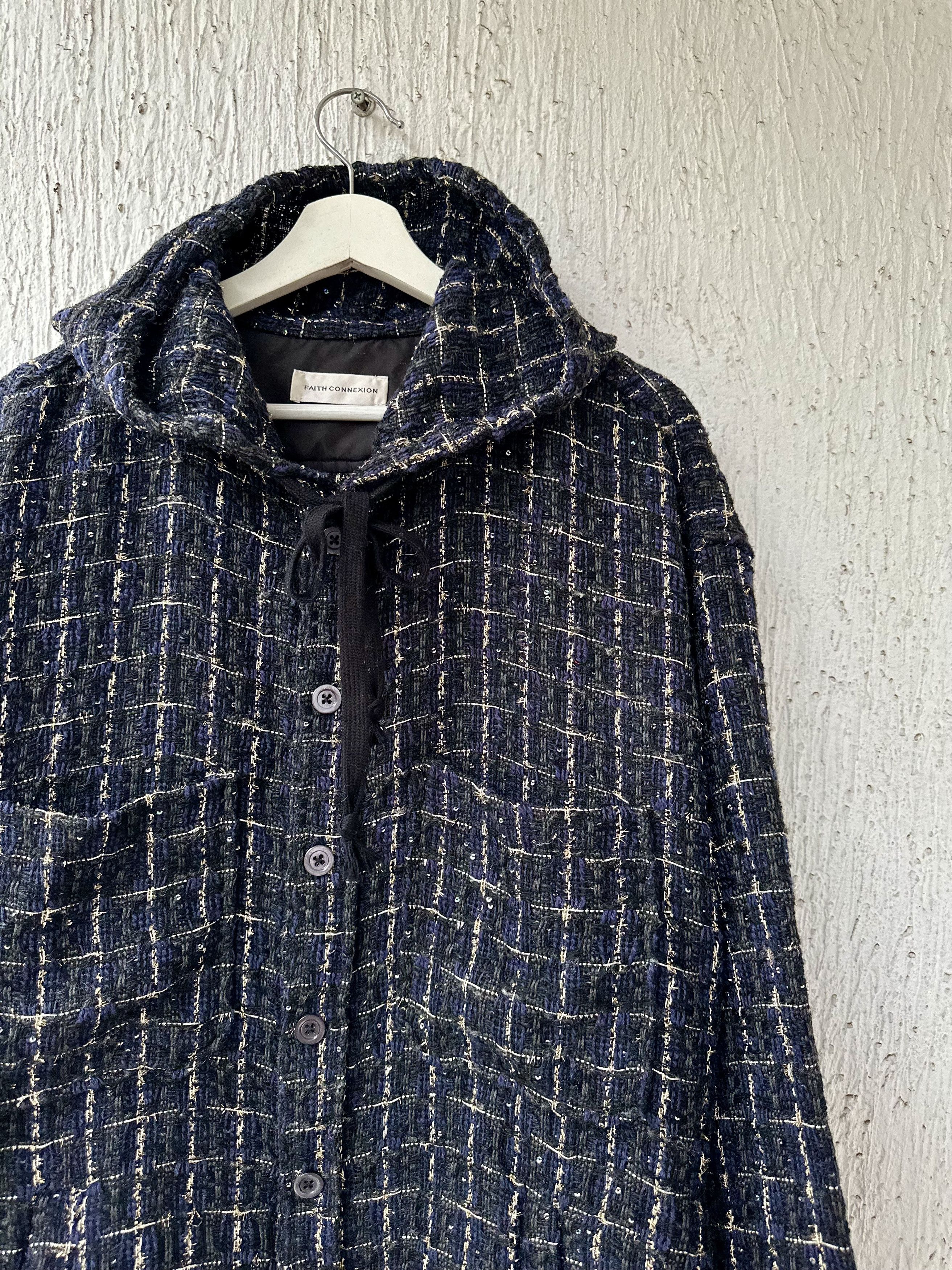 Faith Connexion tweed oversized hooded shirt Size US S / EU 44-46 / 1 - 2 Thumbnail