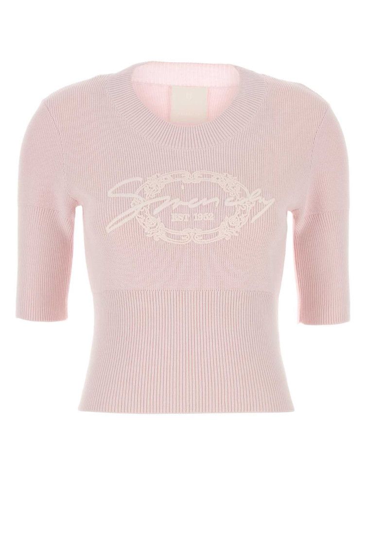 Givenchy o1w1db10326 3/4 Sleeves Ribbed Sweater in Pink Size XL / US 12-14 / IT 48-50 - 1 Thumbnail