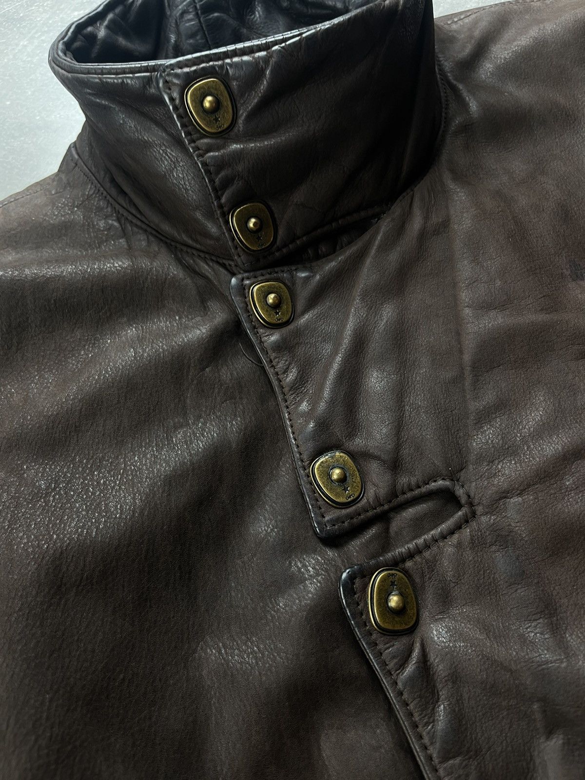 Genuine Leather Vintage AN 2000 Paris Brown Leather Jacket 80s Size US M / EU 48-50 / 2 - 12 Thumbnail