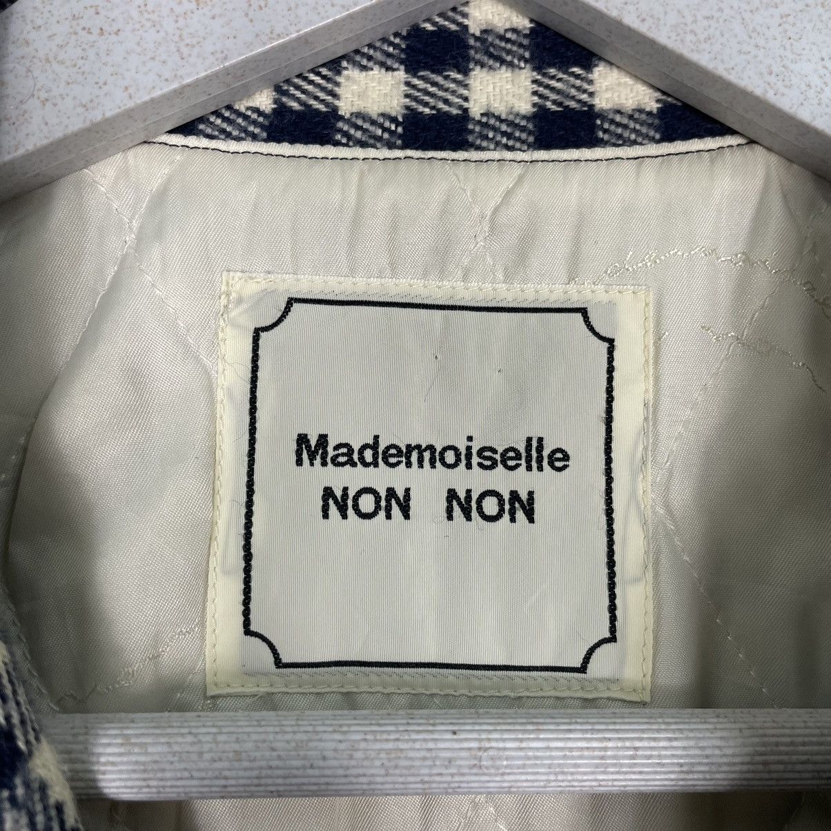 Issey Miyake × Japanese Brand × Mademoiselle Non Non 💥MADEMOISELLE NON NON CHECKED BUTTON JACKET Size US M / EU 48-50 / 2 - 13 Thumbnail