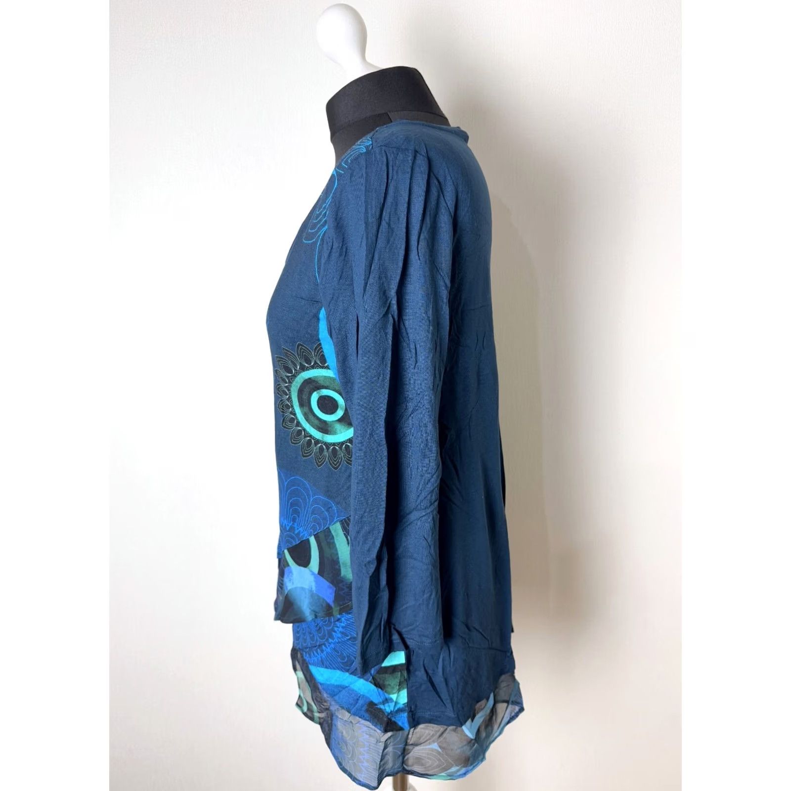 Desigual Desigual Shirt Womens L Blue Tunic Crew Neck 100% genuine Item’s specifics Decade - Mens/Womens Size L / US 10 / IT 46 - 2 Thumbnail