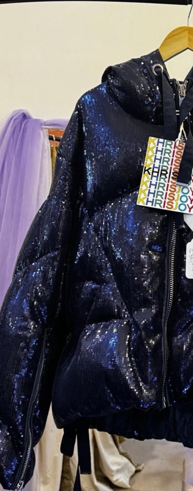 Khrisjoy KhrisJoy Puff Cloud Puffer Glitter Blue Sz 01/M/L Ret$2850 Size L / US 10 / IT 46 - 4 Thumbnail