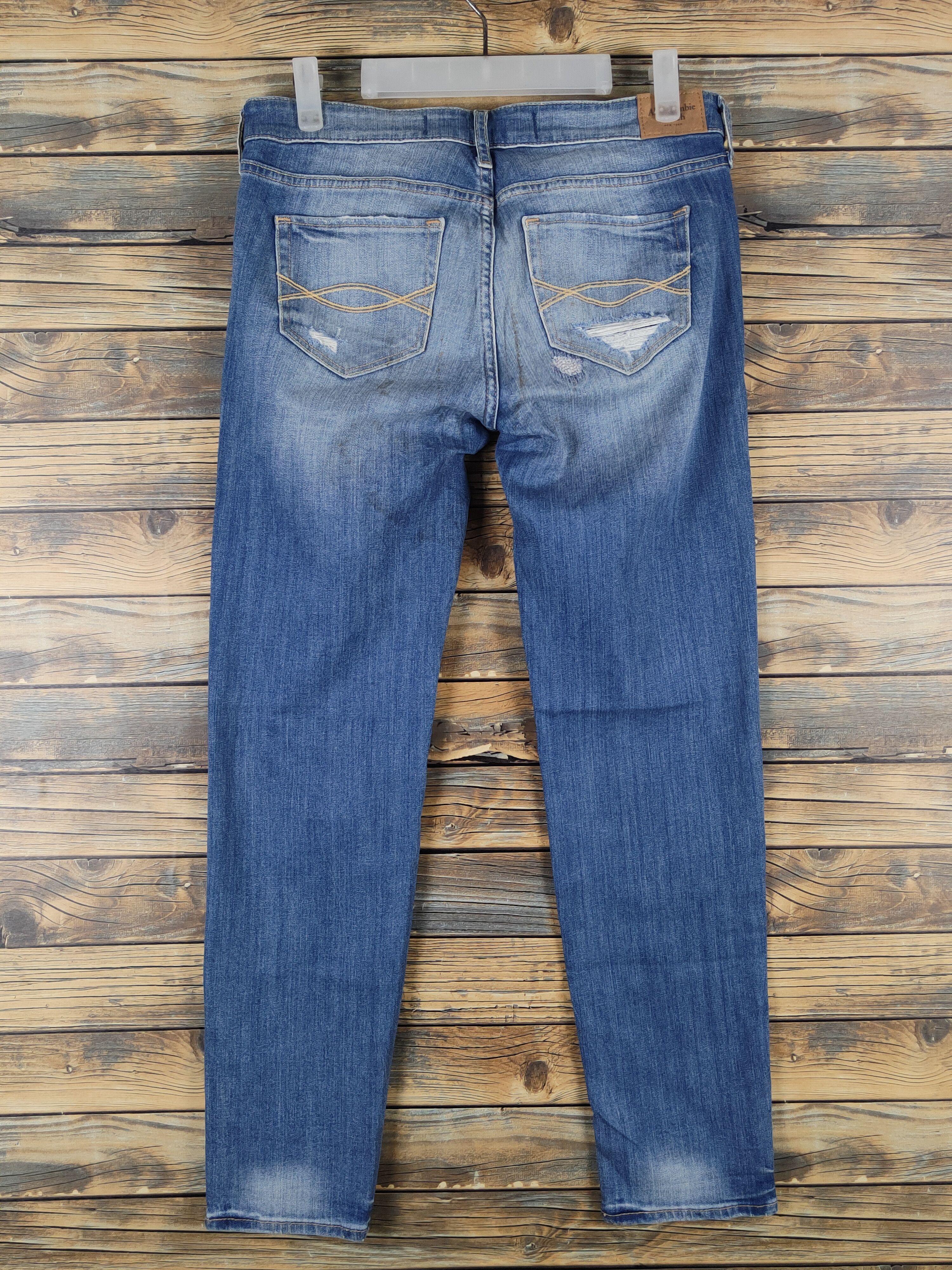 Abercrombie & Fitch Abercrombie & Fitch patchwork Ripped denim Jeans #W1295 Size US 29 - 7 Thumbnail