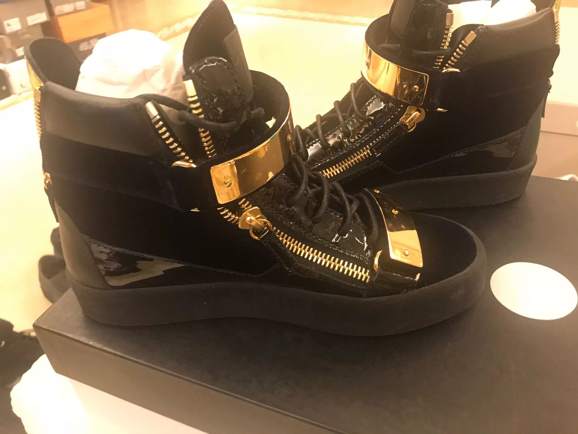 Giuseppe Zanotti Giuseppe Zanotti High-Top Sneakers Size US 7.5 / EU 40-41 - 2 Thumbnail