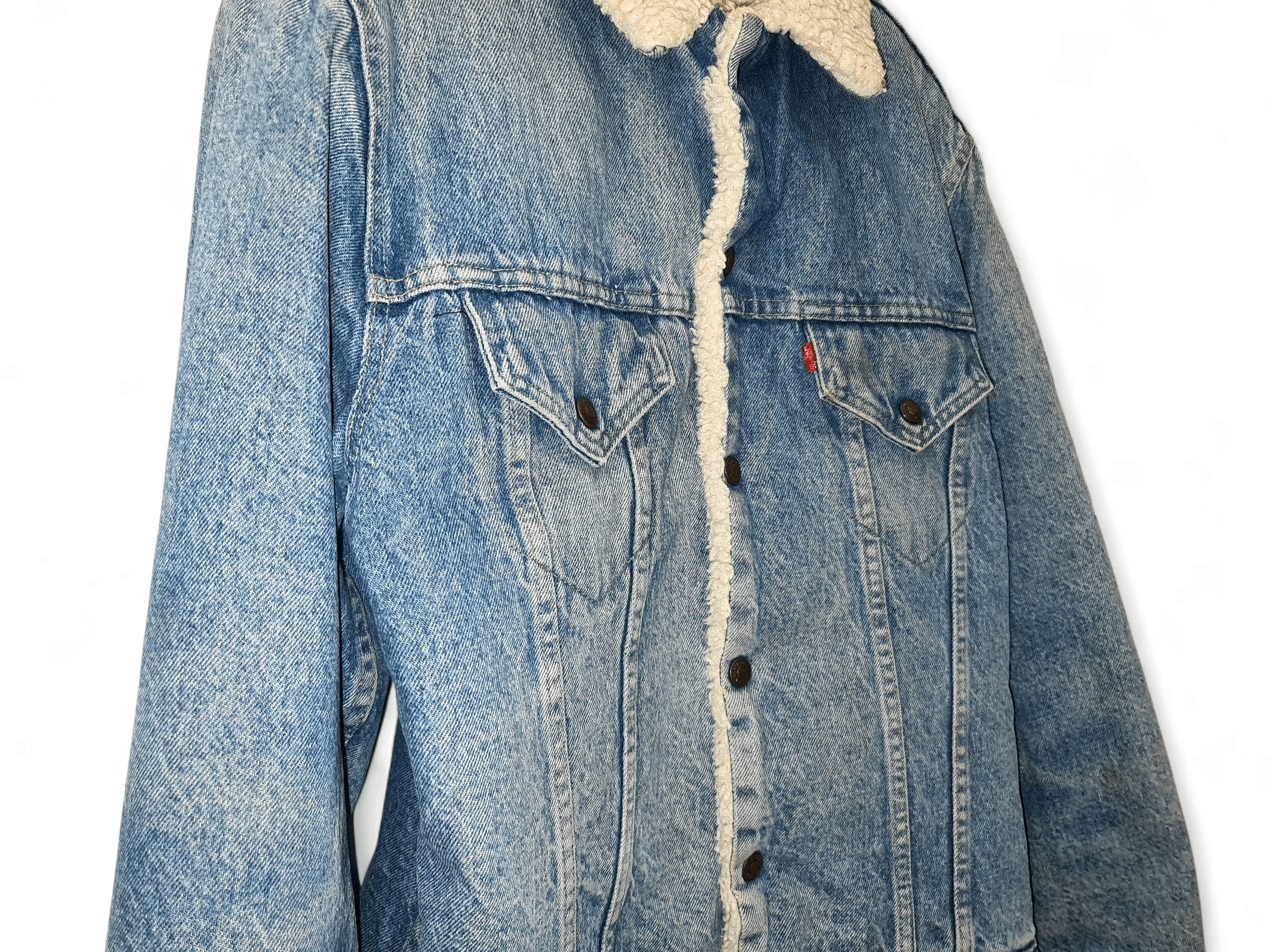 Levi's Vintage Clothing 90s RARE VINTAGE LEVIS SHERPA TRUCKER JACKET made in USA Size US L / EU 52-54 / 3 - 6 Thumbnail