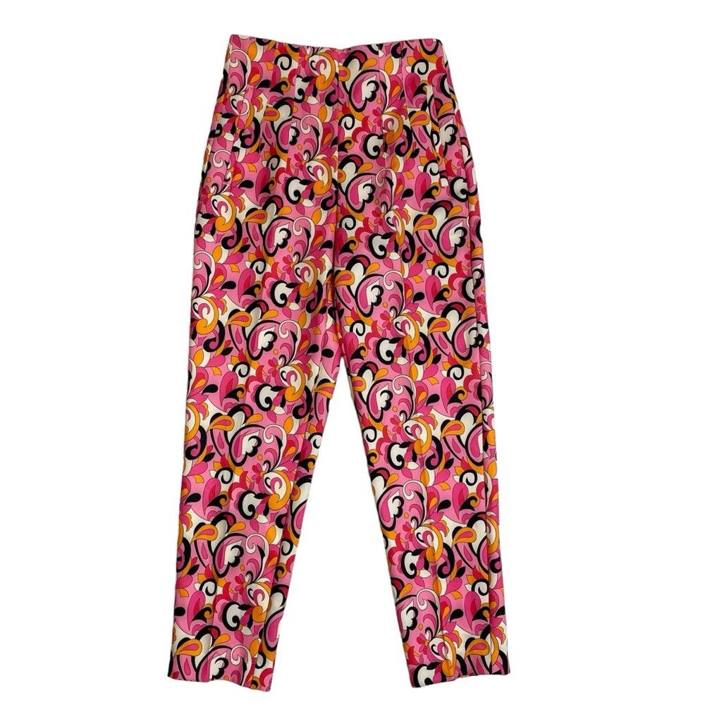 Zara NWT New ZARA High Rise Paisley Floral Print Pants Size S Size 28" / US 6 / IT 42 - 2 Thumbnail