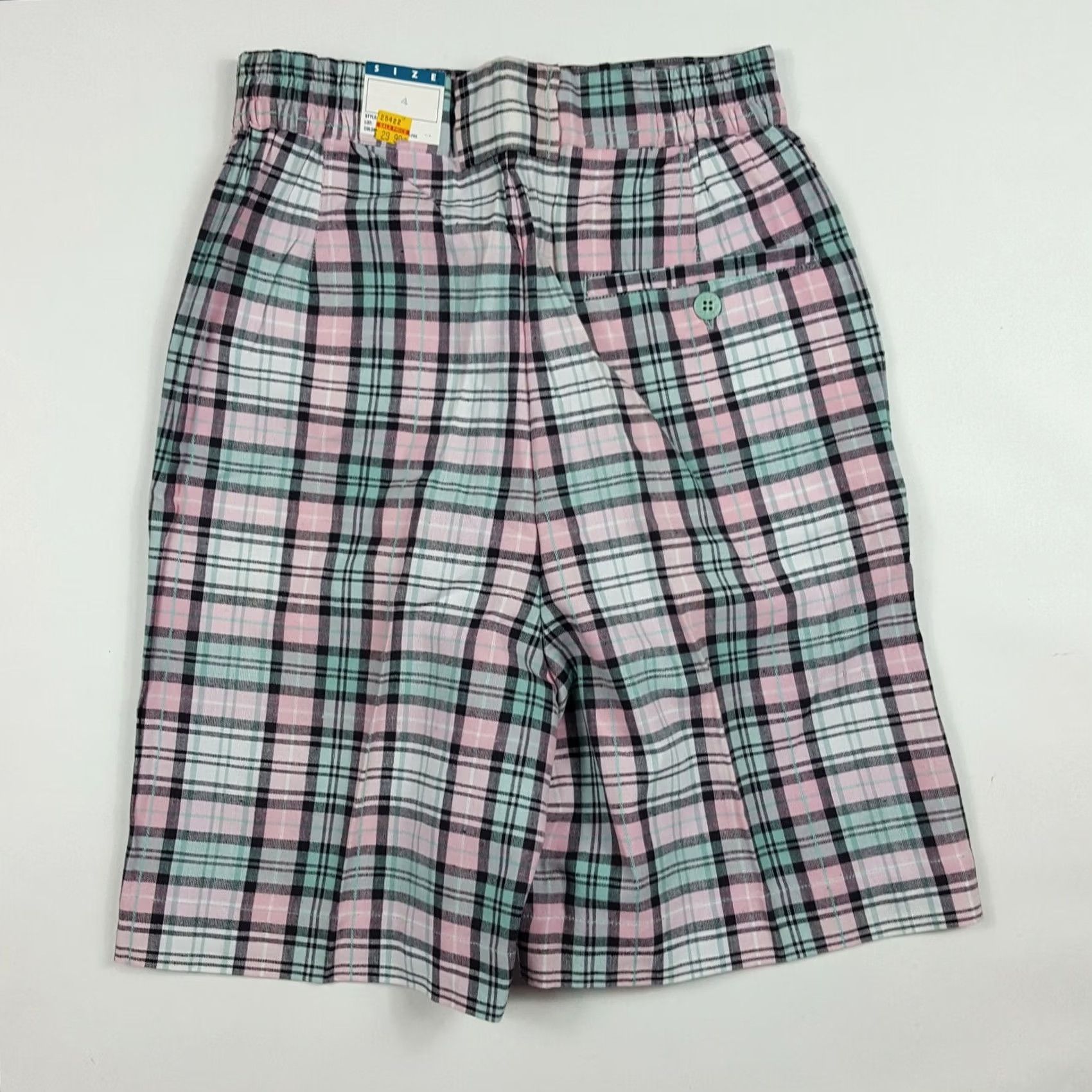 Vintage VINTAGE LA Mode Plaid Womens Size 4 High Waist Outdoor Chino Shorts NOS Size 42" / US 20 - 5 Thumbnail