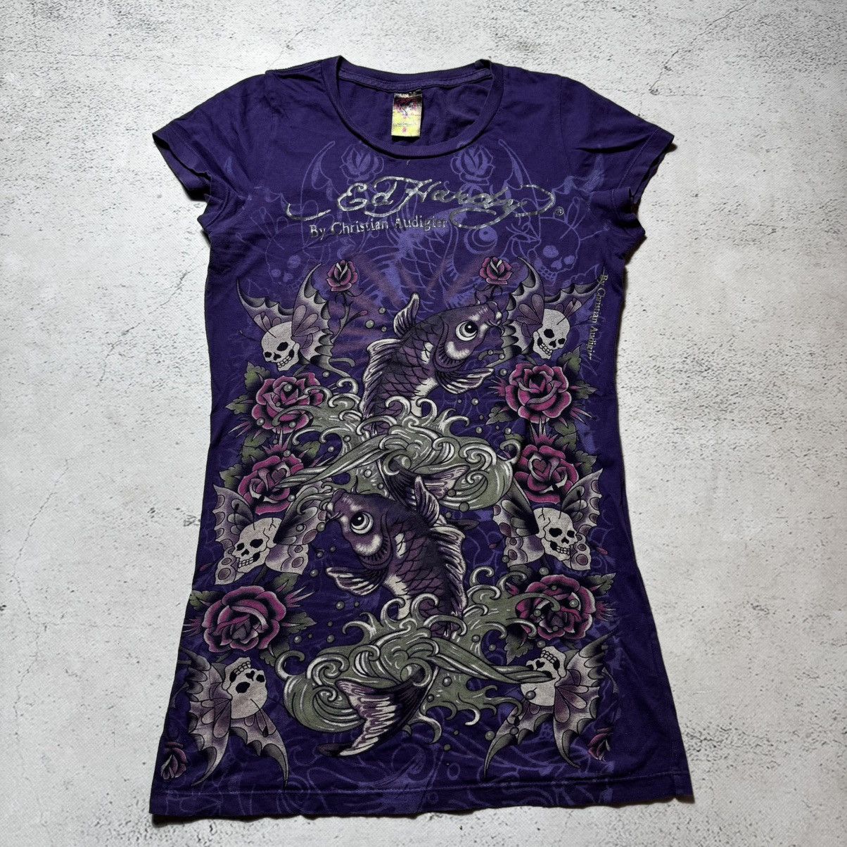 Ed Hardy vintage y2k ed hardy t shirt big logo skeletons logo Size S / US 4 / IT 40 - 1 Thumbnail