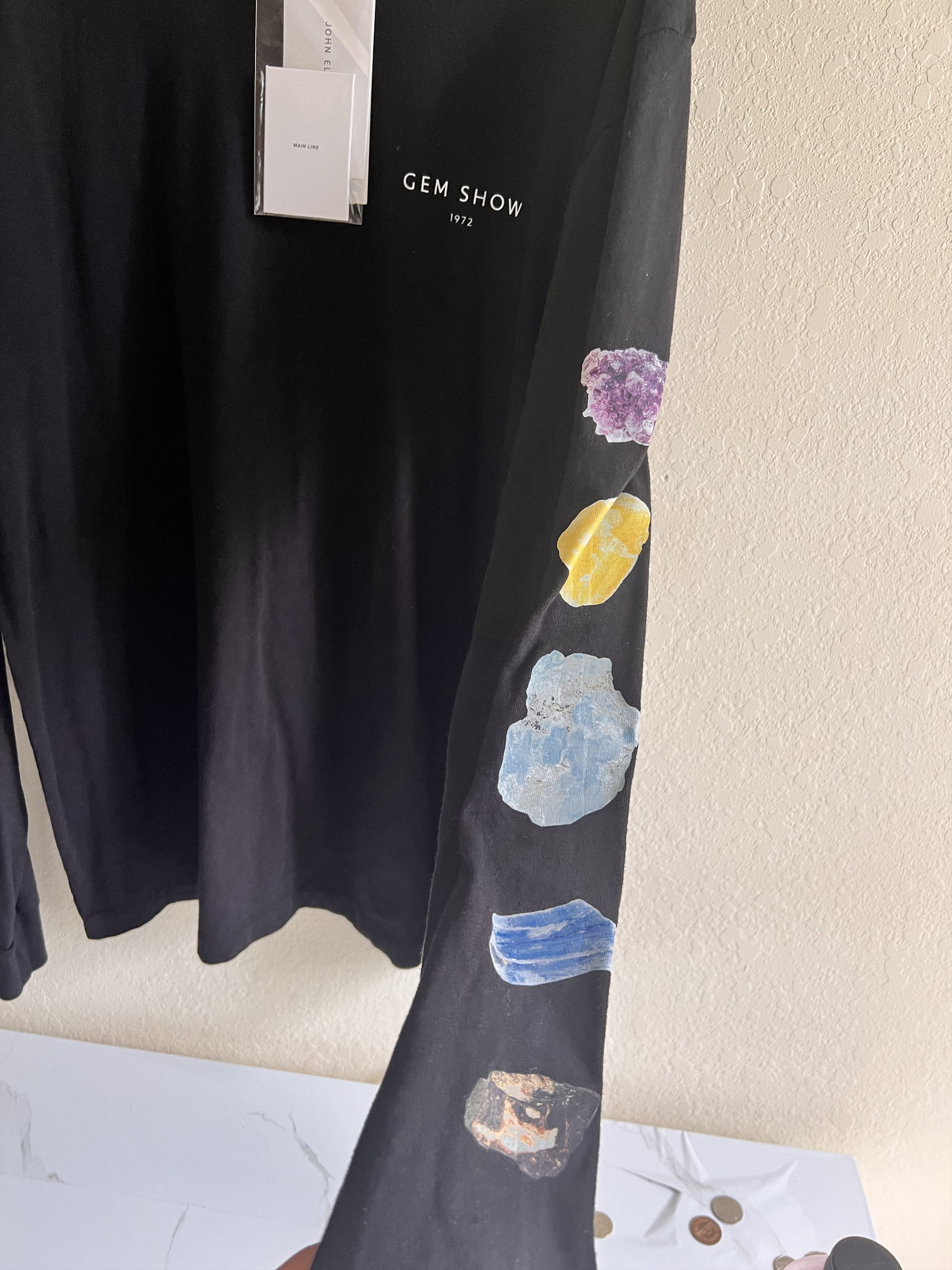 John Elliott John Elliott Men's US M Gem Show L/S University Tee Black Size US M / EU 48-50 / 2 - 6 Thumbnail