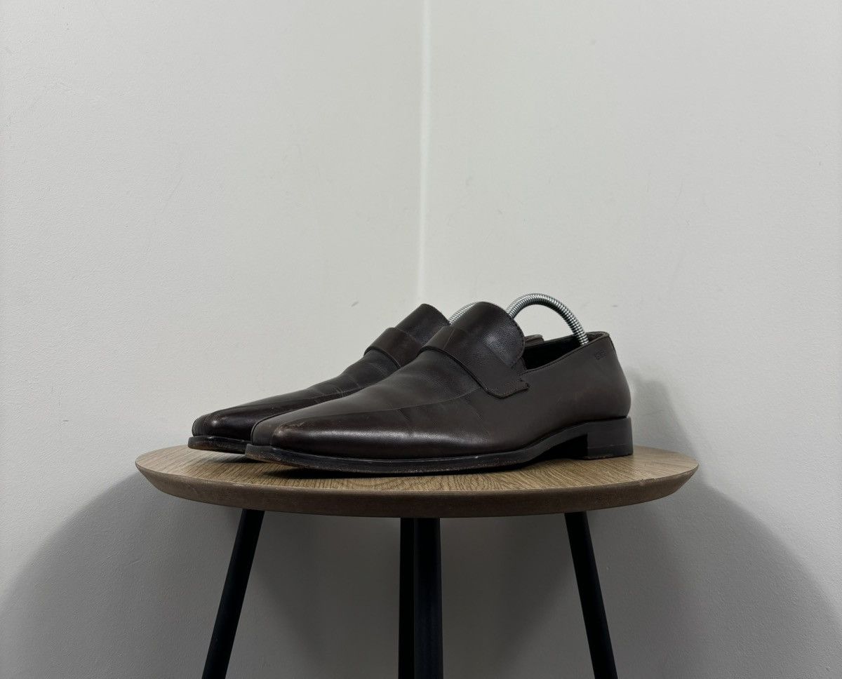 Hugo Boss Hugo Boss Men’s Brown Leather Venetian Loafers Dress Shoes Size US 8.5 / EU 41-42 - 9 Thumbnail