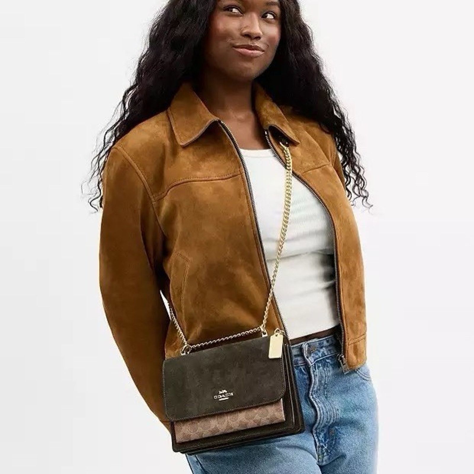 Coach NWT Coach Klare Crossbody Bag Army Green/Tan CCC70 Size ONE SIZE - 12 Thumbnail
