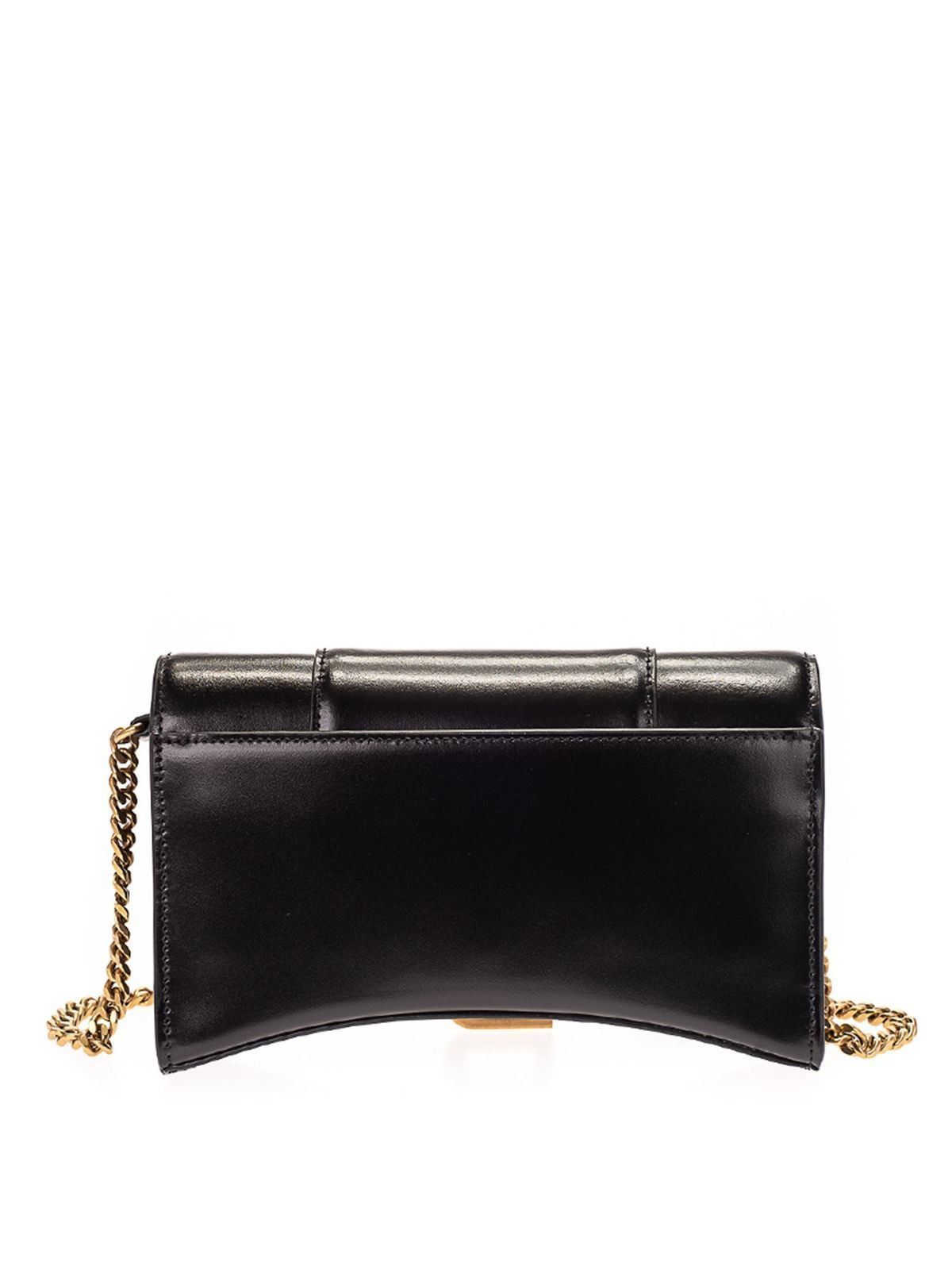 Balenciaga o1bcso1str0126 Size: OS / Hourglass Wallet On Chain Black Size ONE SIZE - 3 Thumbnail