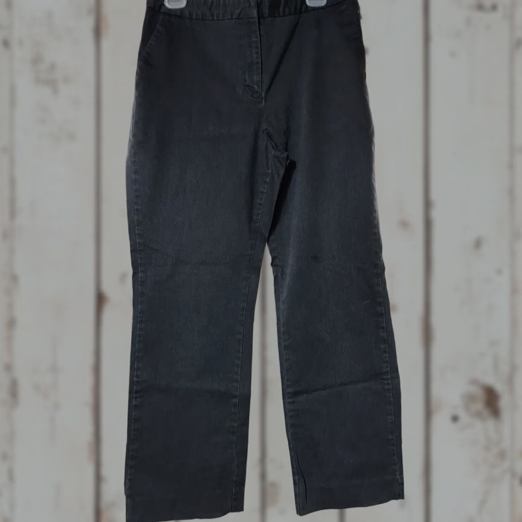 Tommy Hilfiger Tommy Hilfiger Gray Wide-Leg Pants - Women, Size 14, Casual, Regular Fit, 29" Inseam, Cotton/Poly/Spandex, Pockets, Machine Washable, EUC Size 36" / US 14 / IT 50 - 1 Thumbnail