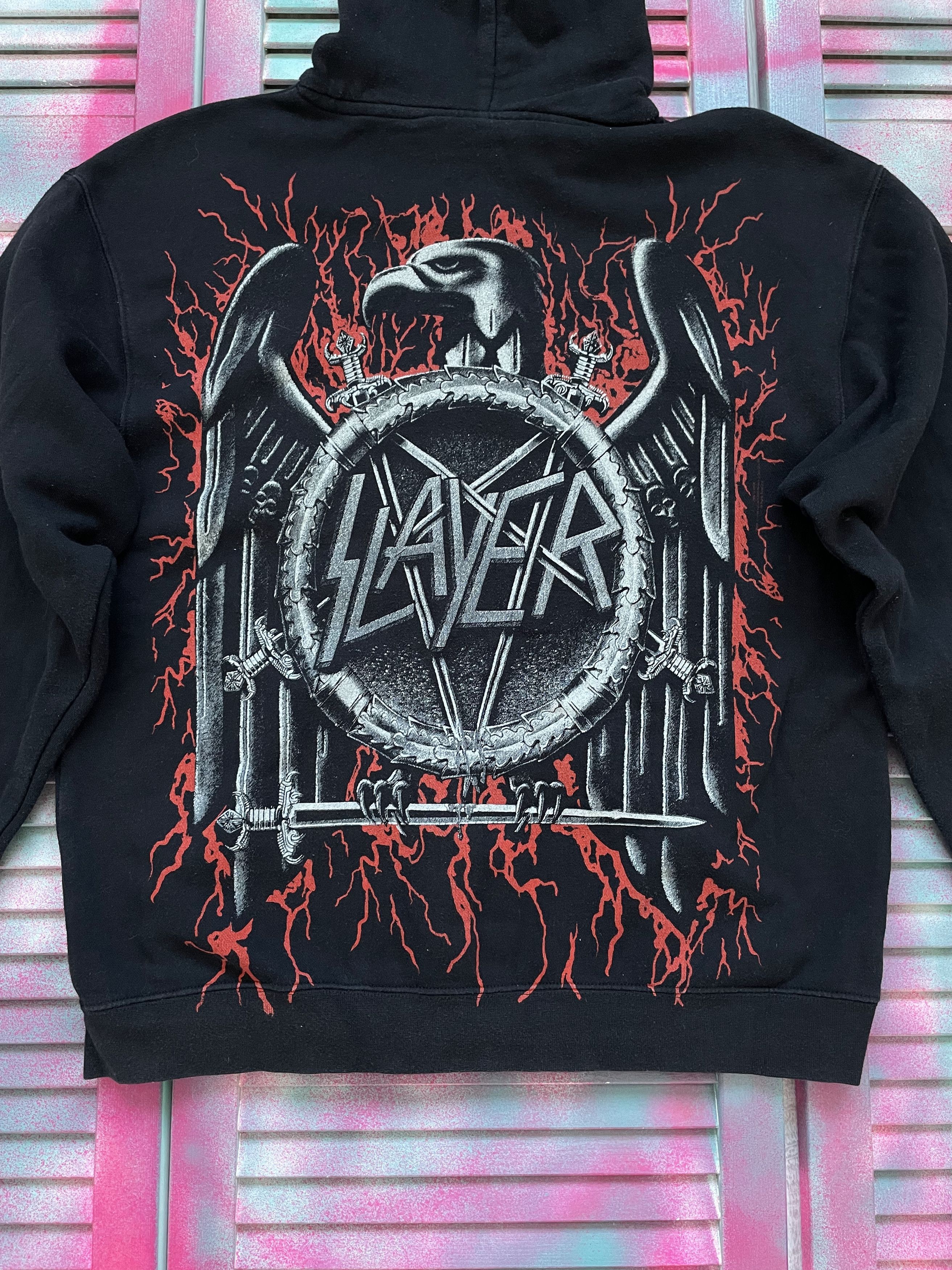 Band Tees Vintage Slayer Eagle Big Printed Hoodie Size US M / EU 48-50 / 2 - 9 Thumbnail