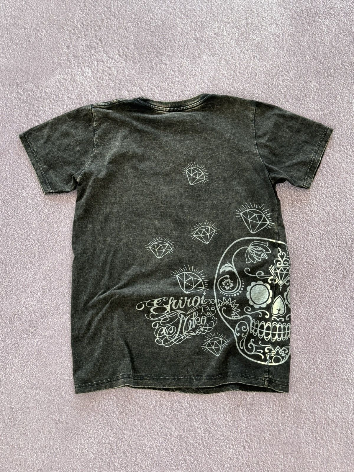 Japanese Brand 00s Shiroi Neko Y2K Faded Grunge T-Shirt Size US S / EU 44-46 / 1 - 8 Thumbnail