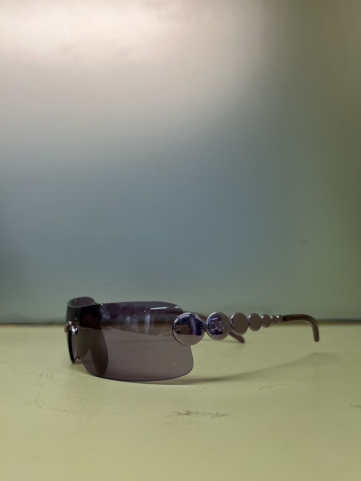 image of Dior Ruthenium Purple Rimless Sunglasses, Women's