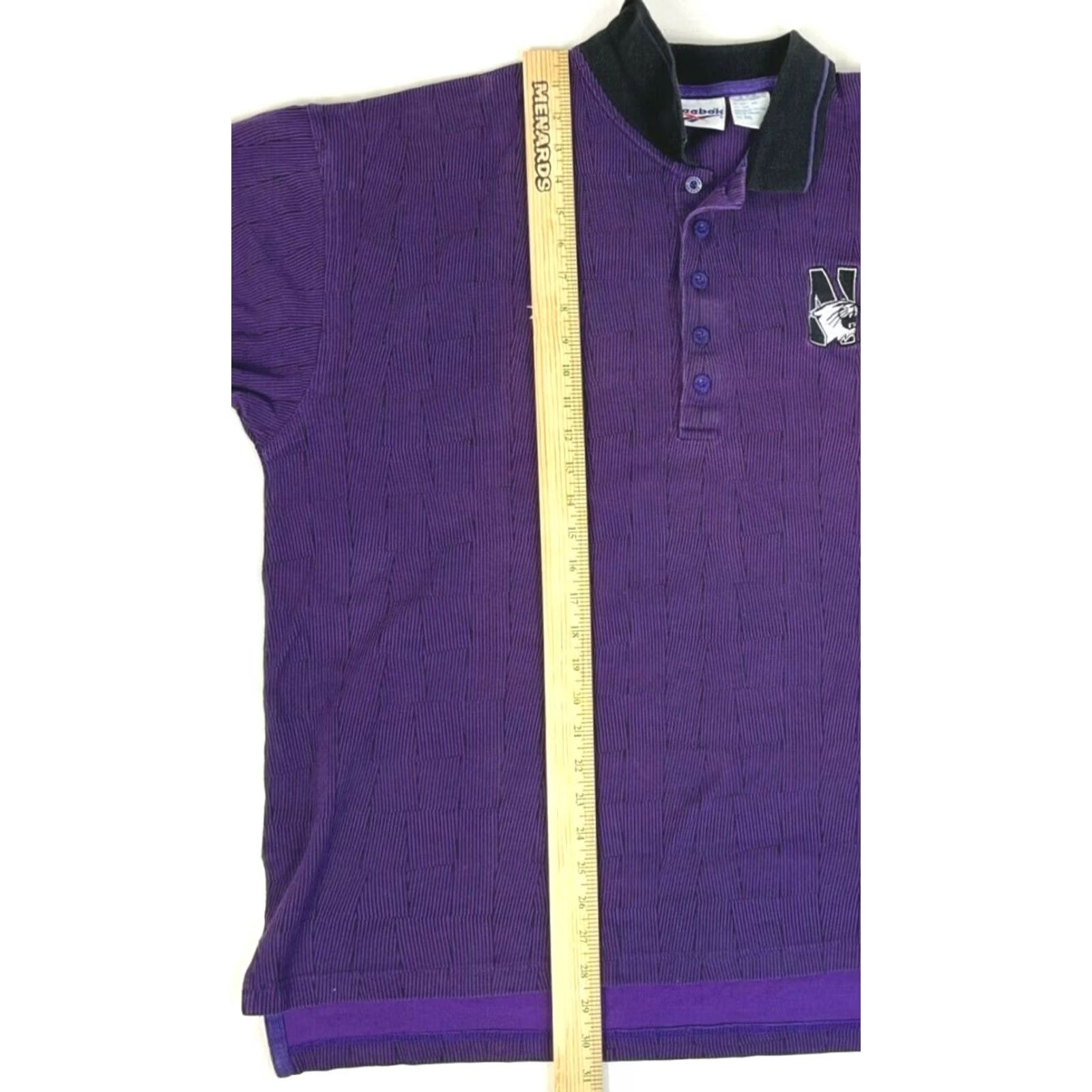 Reebok VINTAGE Reebok Northwestern University Polo Shirt Mens 2XL Purple 100% Cotton Embroidered Logo University 90s Polo Size US XXL / EU 58 / 5 - 5 Thumbnail