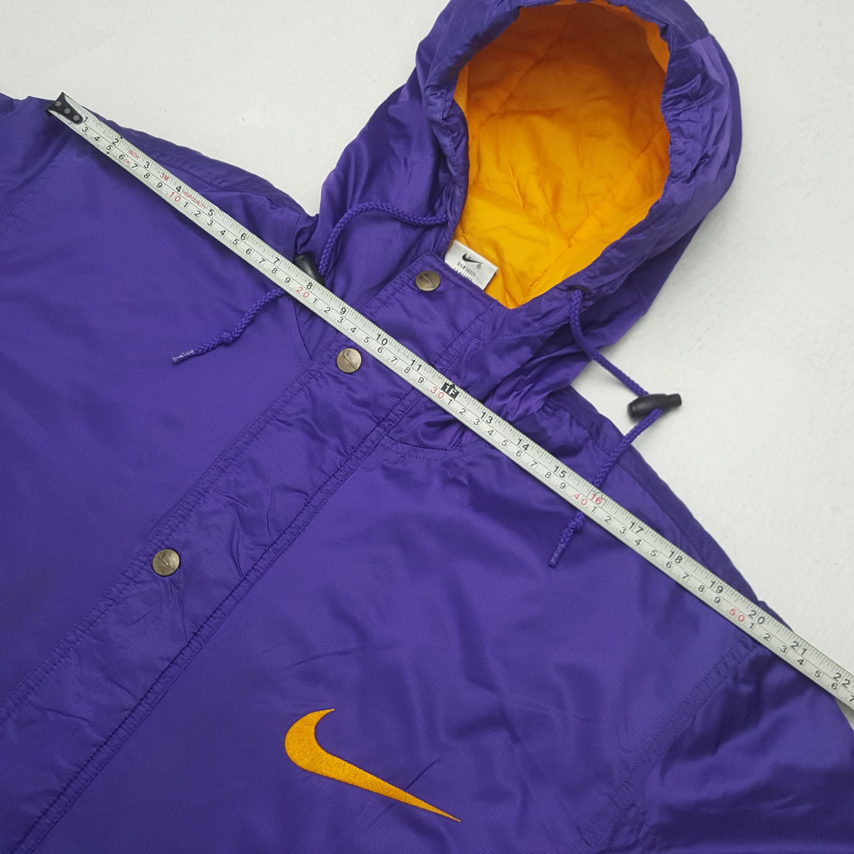 Nike × Vintage Vintage Nike Swoosh Zipper Long Winter Jacket Size US L / EU 52-54 / 3 - 6 Thumbnail