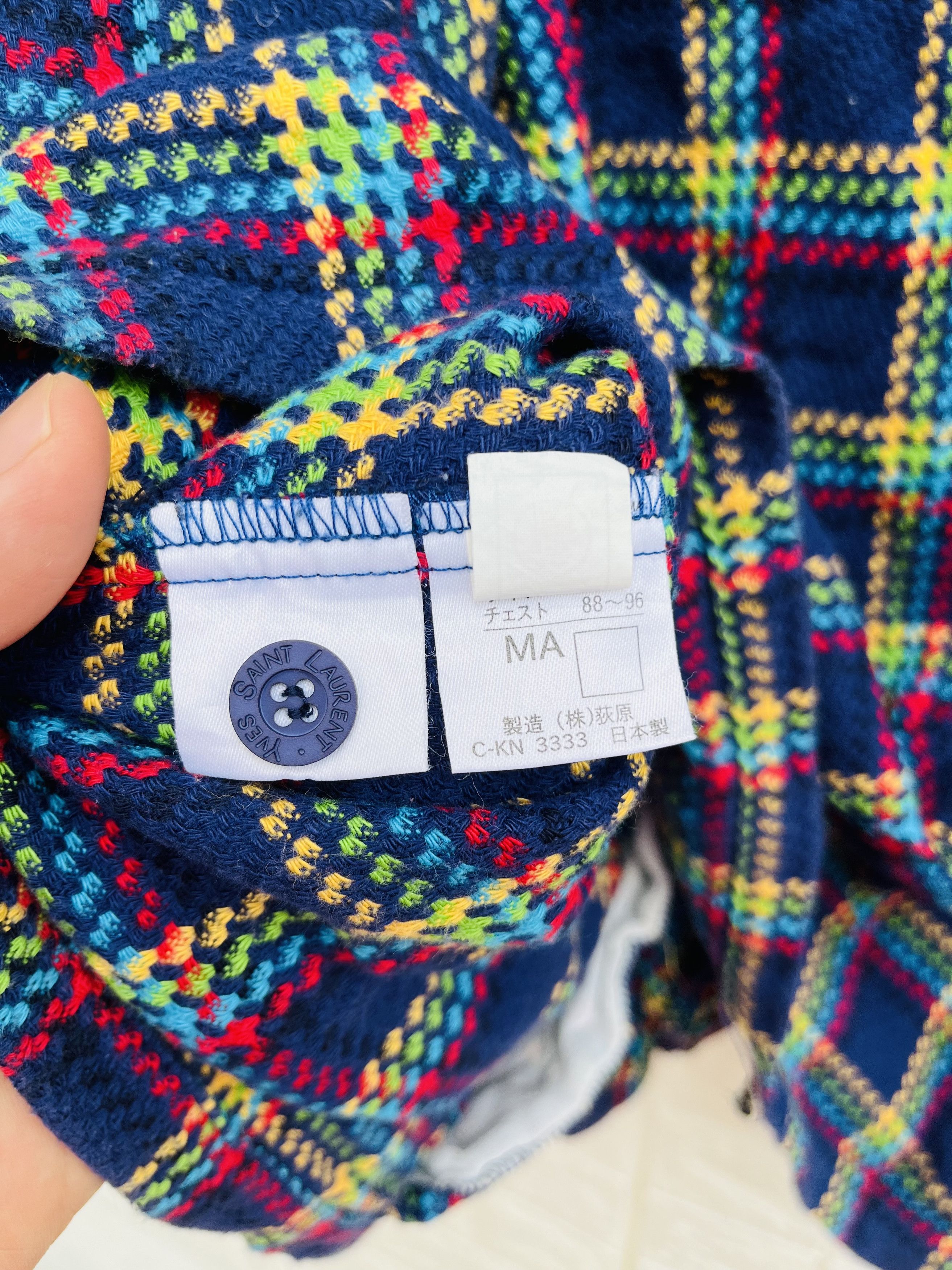Designer × Vintage × Yves Saint Laurent Vintage Vyes Saint Laurent Multi Colour Designer Style Size US L / EU 52-54 / 3 - 9 Thumbnail
