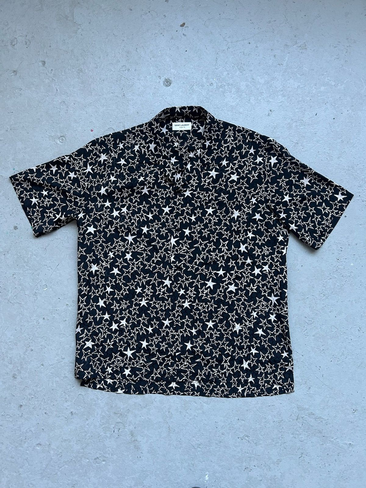 Saint Laurent Paris Saint Laurent Silk Stars Button Up Size US XL / EU 56 / 4 - 1 Thumbnail
