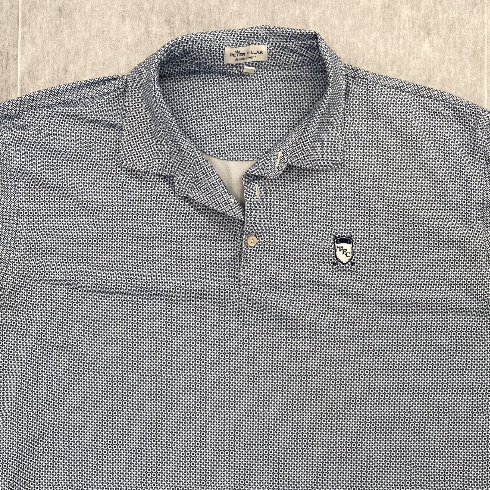 Peter Millar Peter Millar Shirt Adult Extra Large Blue Polo Summer Comfort TFC Golf Mens XL Size US XL / EU 56 / 4 - 3 Thumbnail