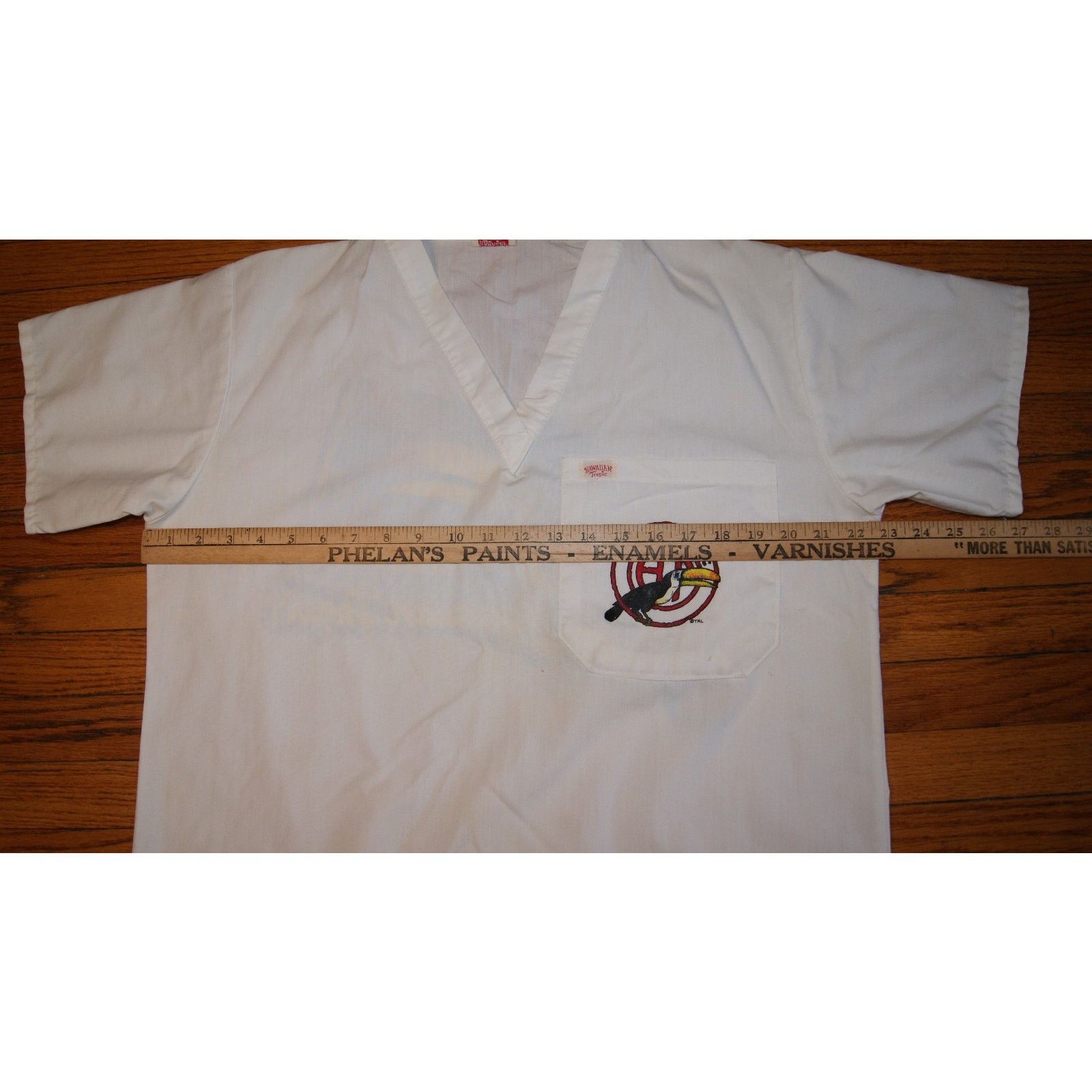 Vintage VTG Hawaiian Tropic VNeck XL Shirt Toucan Palm Pocket 1985 Size US XL / EU 56 / 4 - 9 Thumbnail