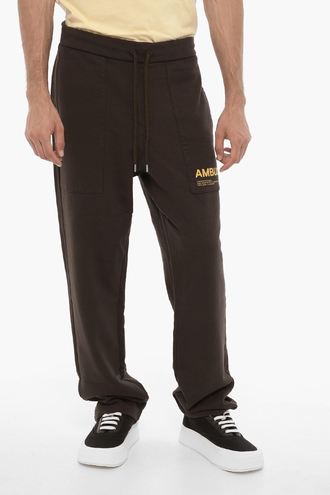 Ambush Design og1mm0925 Cotton Sweatpants & Joggers in Brown Size US 32 / EU 48 - 1 Thumbnail