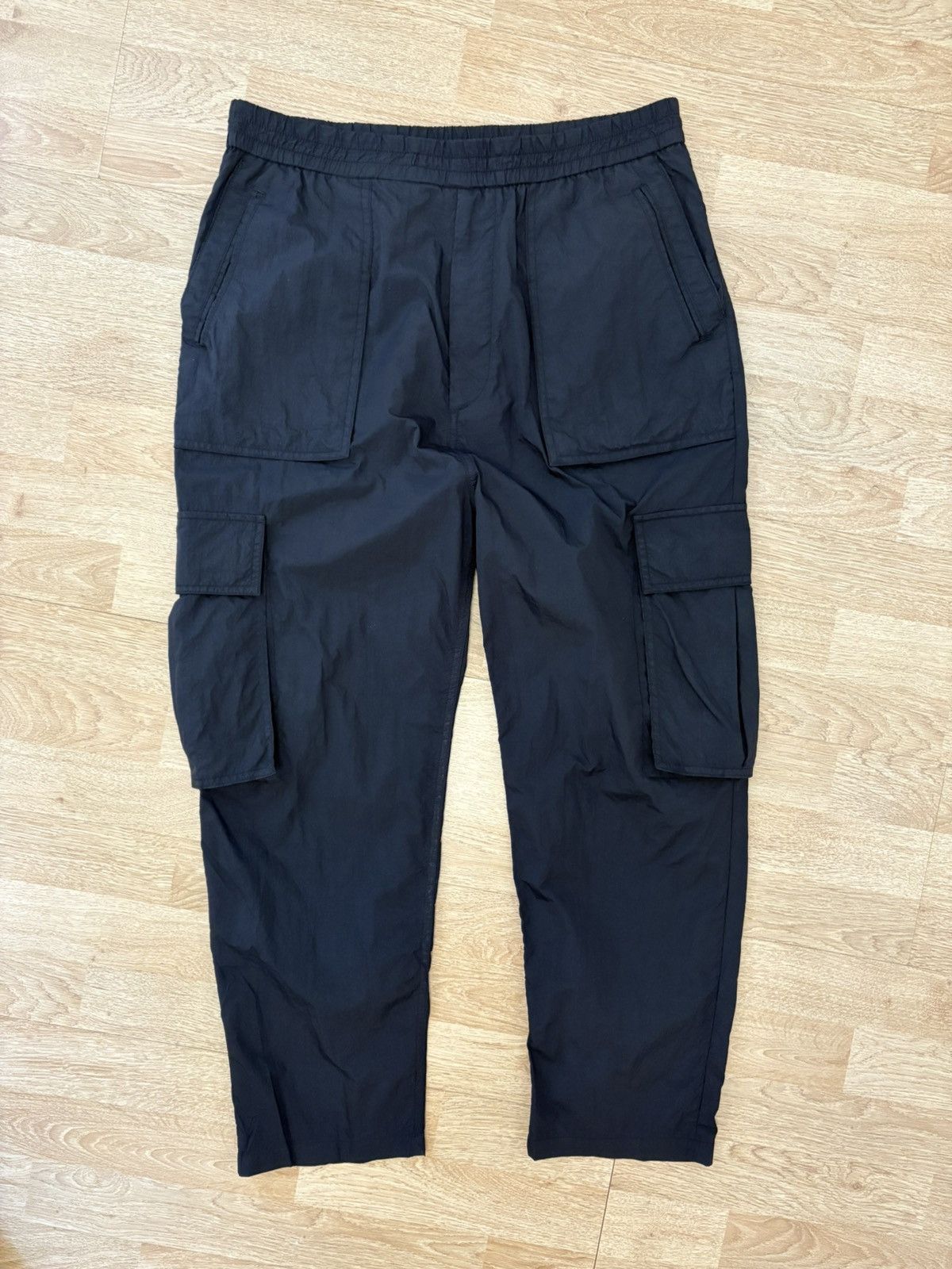 Juun.J Juun.J Black Nylon Cargo Pants Size US 32 / EU 48 - 1 Thumbnail