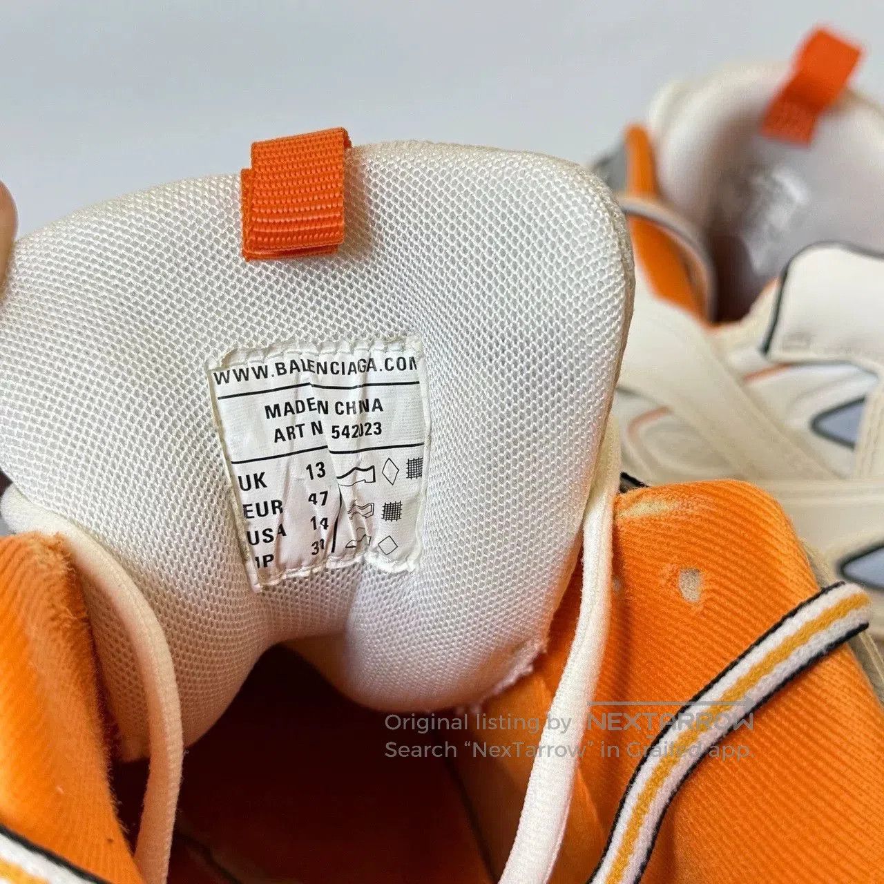 Balenciaga balenciaga track 1.0 sneakers white orange. Size US 13 / EU 46 - 5 Thumbnail