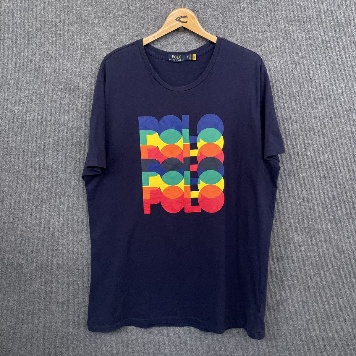 Designer × Polo Ralph Lauren × Ralph Lauren Polo Ralph Lauren Multicolor Spell Out T Shirt Size US XL / EU 56 / 4 - 1 Thumbnail