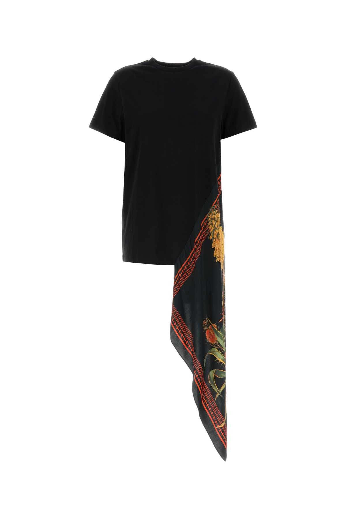 Blumarine Black Cotton T-Shirt Size L / US 10 / IT 46 - 1 Thumbnail