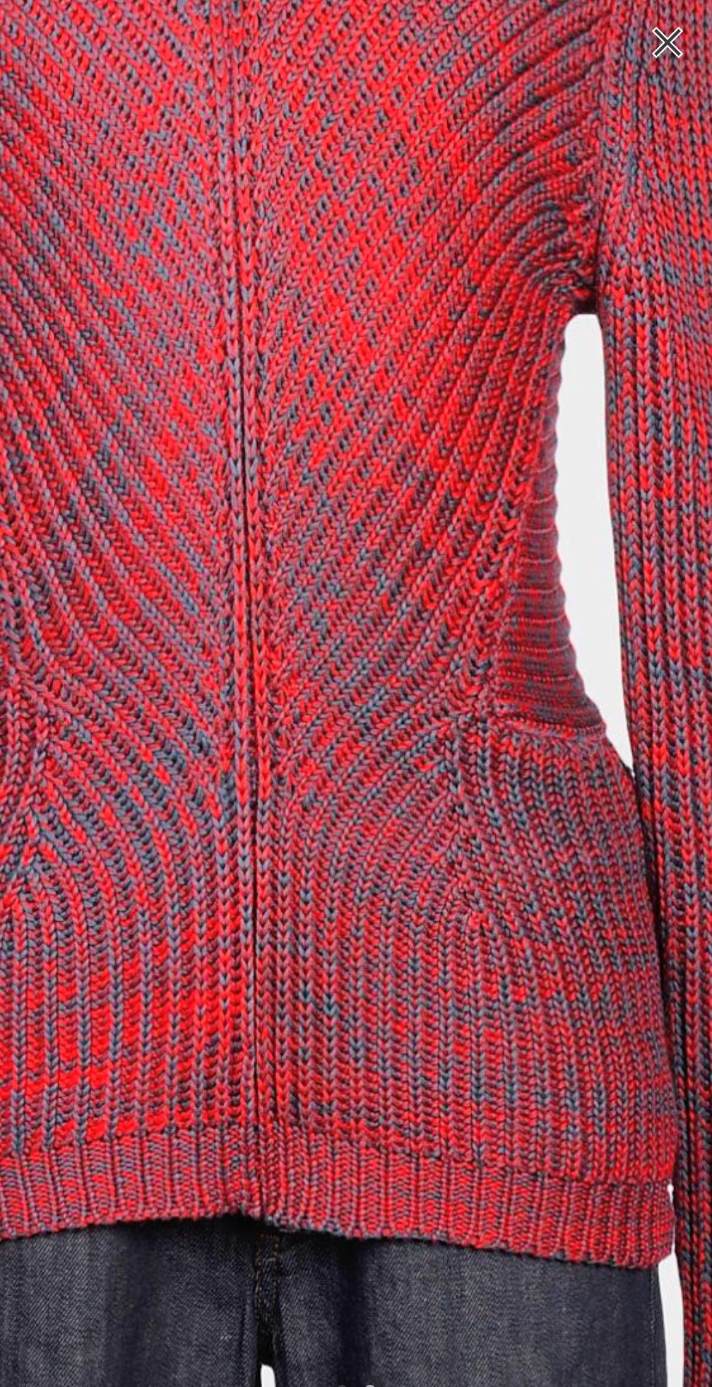 Balenciaga Balenciaga melange effect red/navy sweater Size US L / EU 52-54 / 3 - 6 Thumbnail